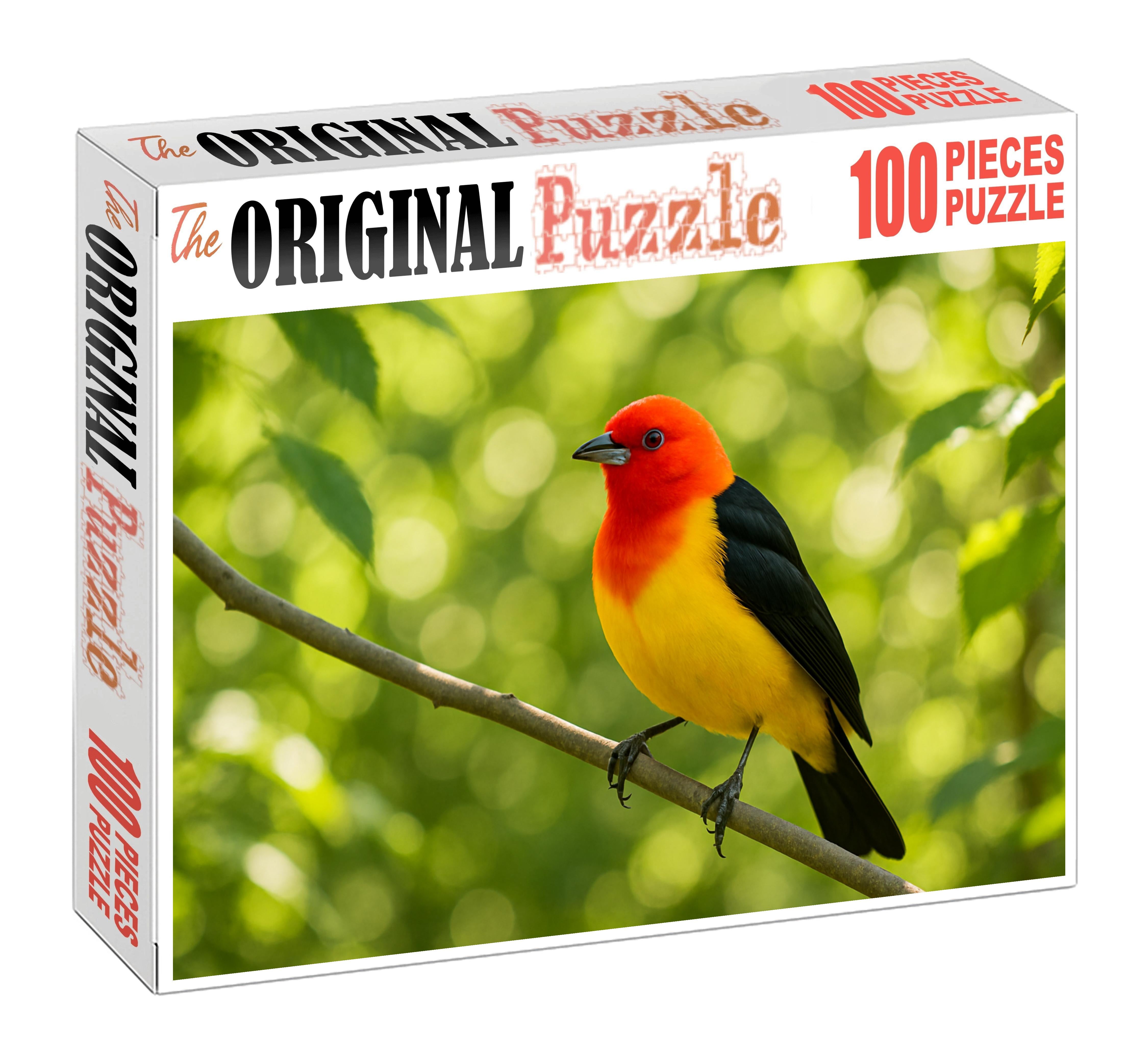 Western Tanager Vibrant Songbird Of Open Woodlands 300 Piece Puzzle