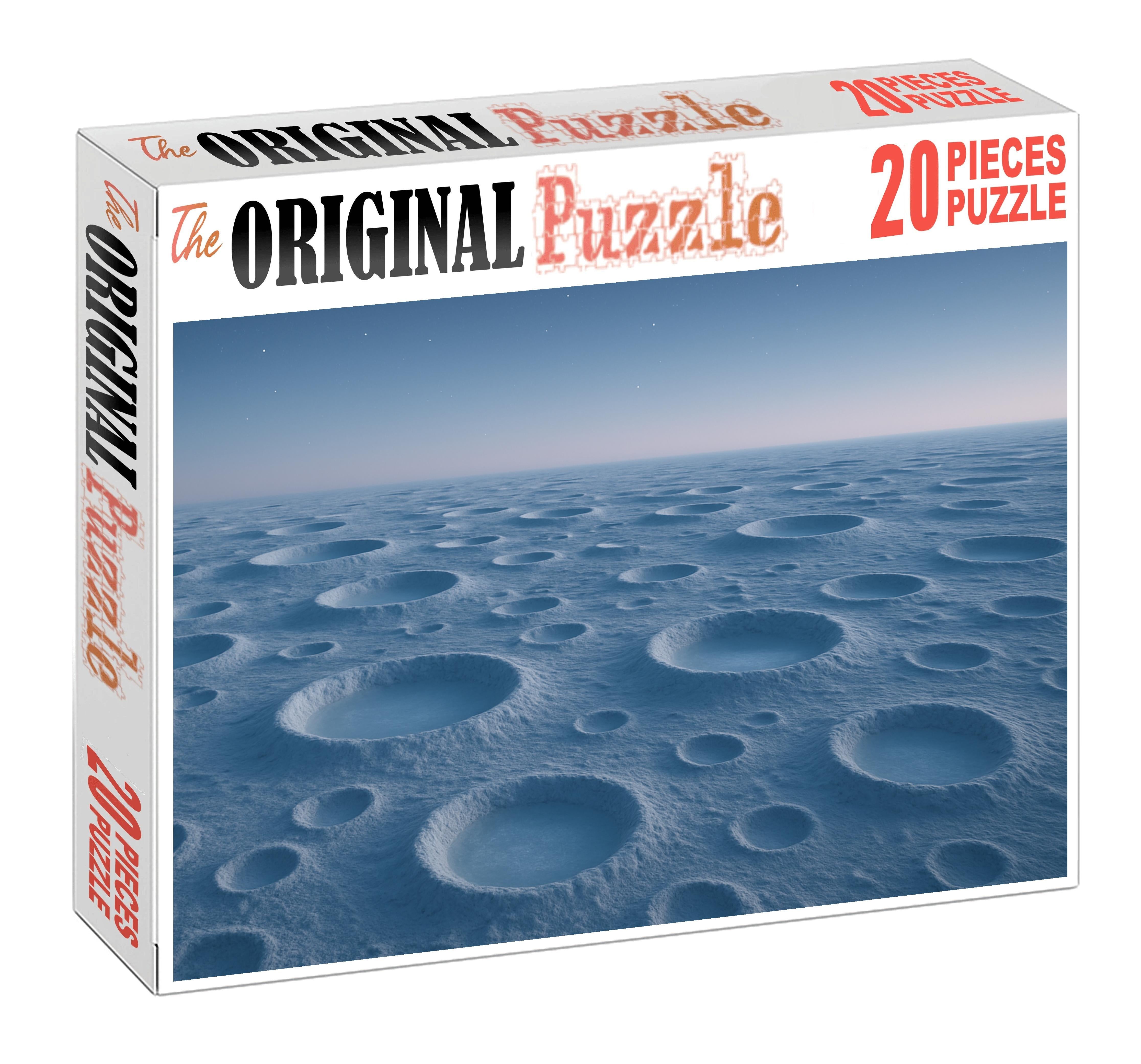 Frosted Cratered Exoplanet Surface Unique Puzzle Design