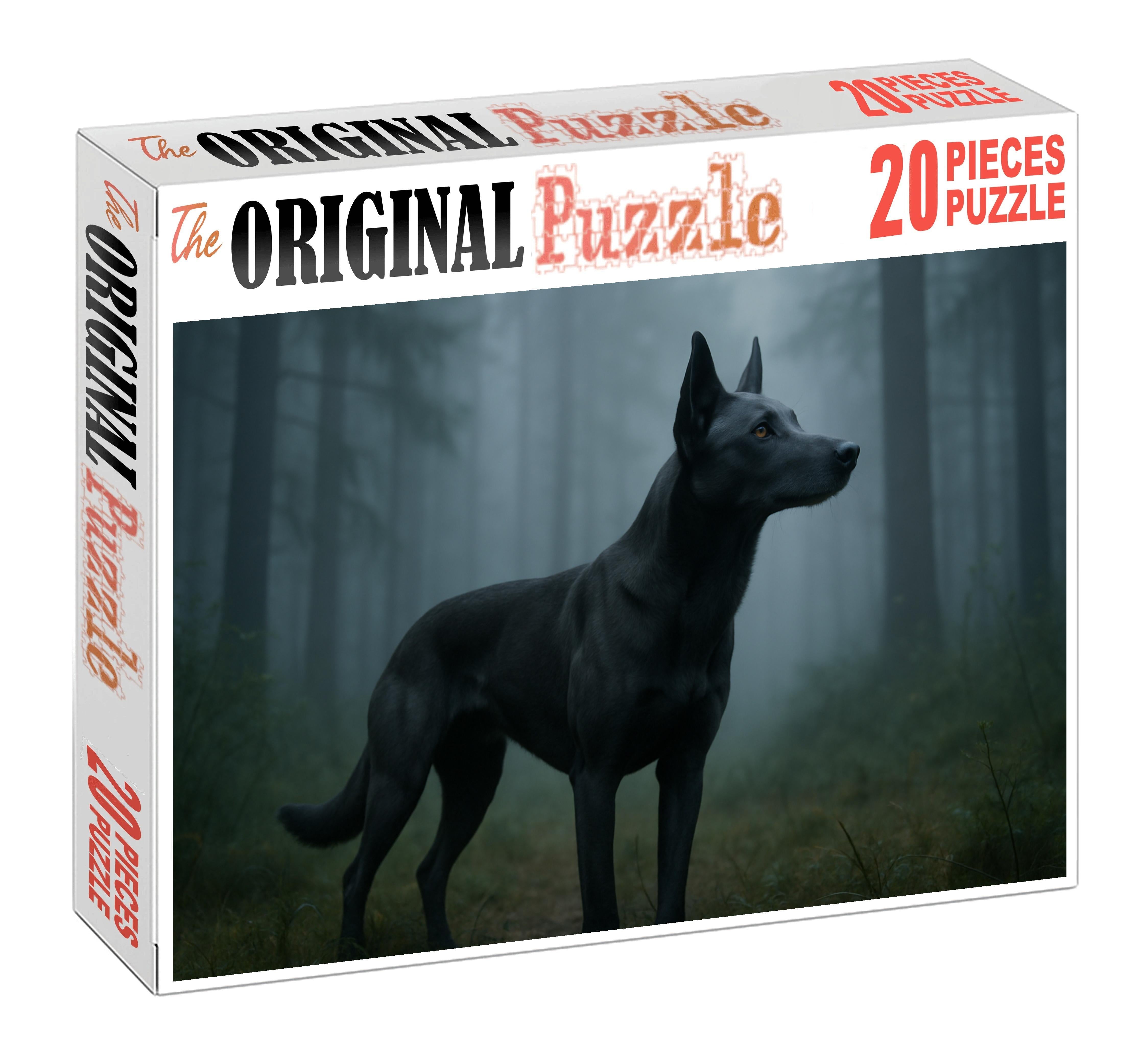 Charcoal Drift Dark Gray Tracker With Keen Scent And Steady Temperament 200 Piece Puzzle