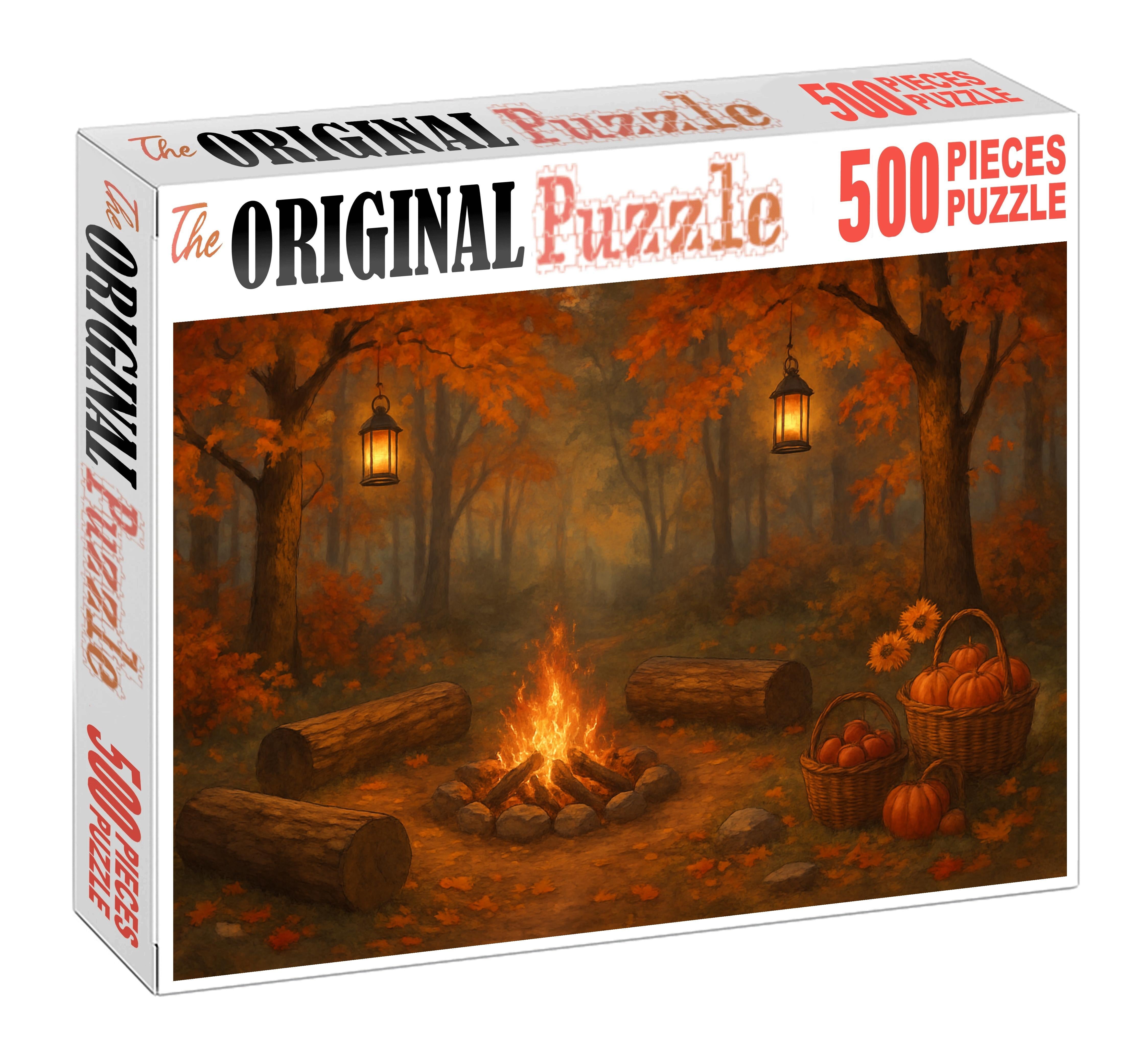 Autumn Woodland Story Circle Puzzle For Adults