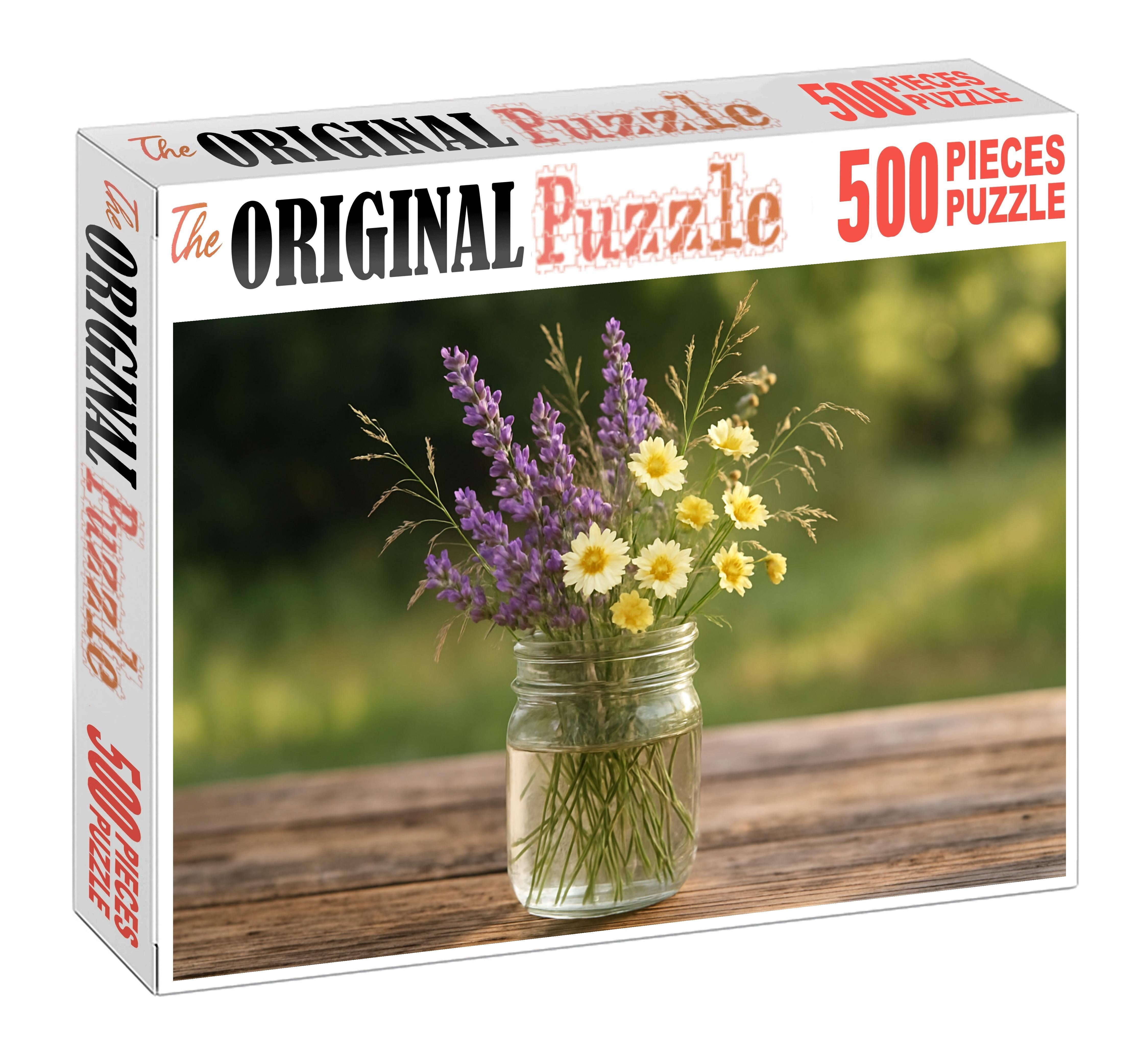 Meadow Breeze Cluster Loose Wildflowers In A Mason Jar Family Puzzles
