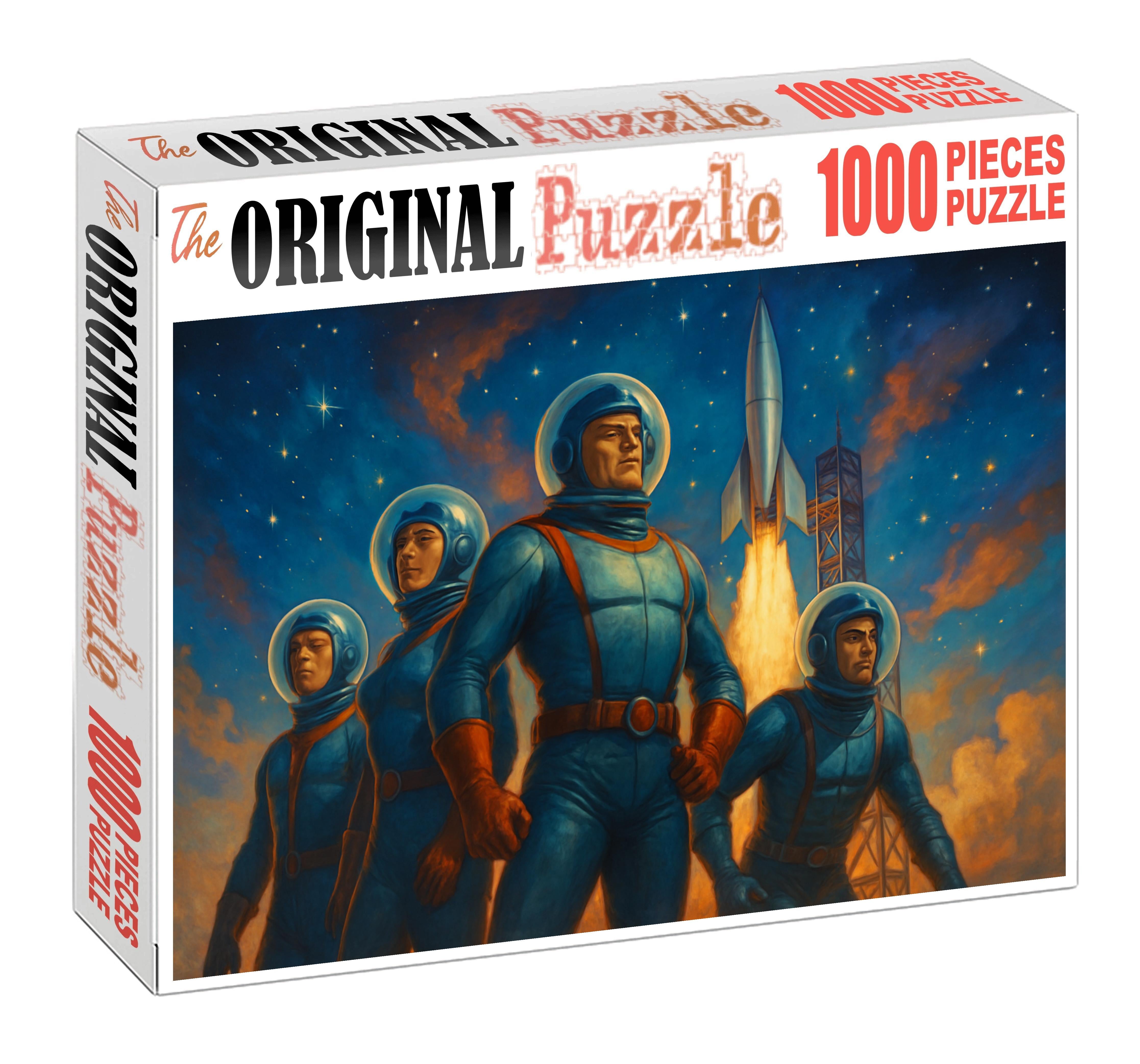 Retro Futurism Space Patrol Sleek Rockets And Atomic Age Optimism 20 Piece Puzzle