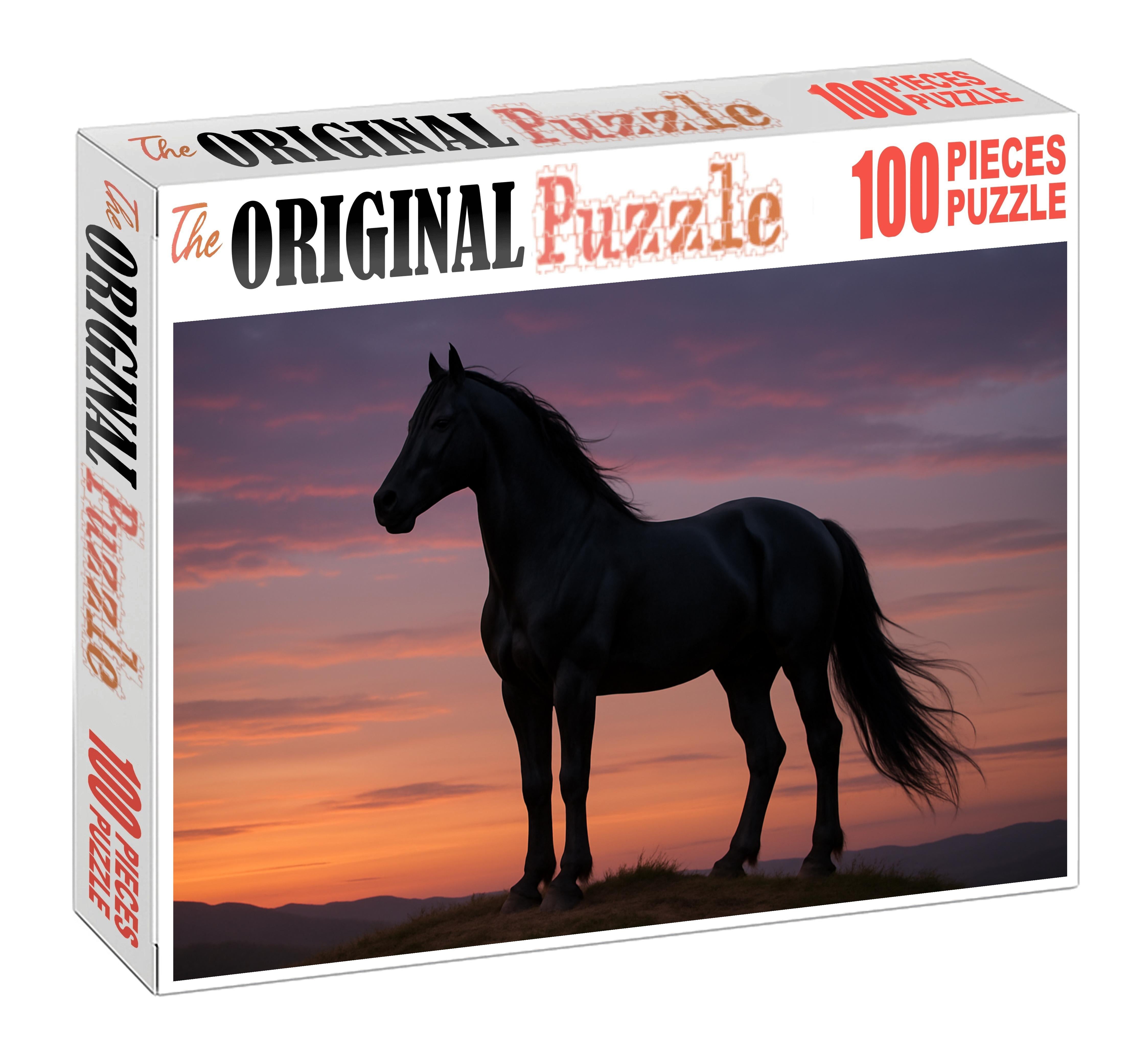 Midnight Eclipse Stunning Coal-black Stallion With Smooth Gait And Noble Bearing Easy Puzzles