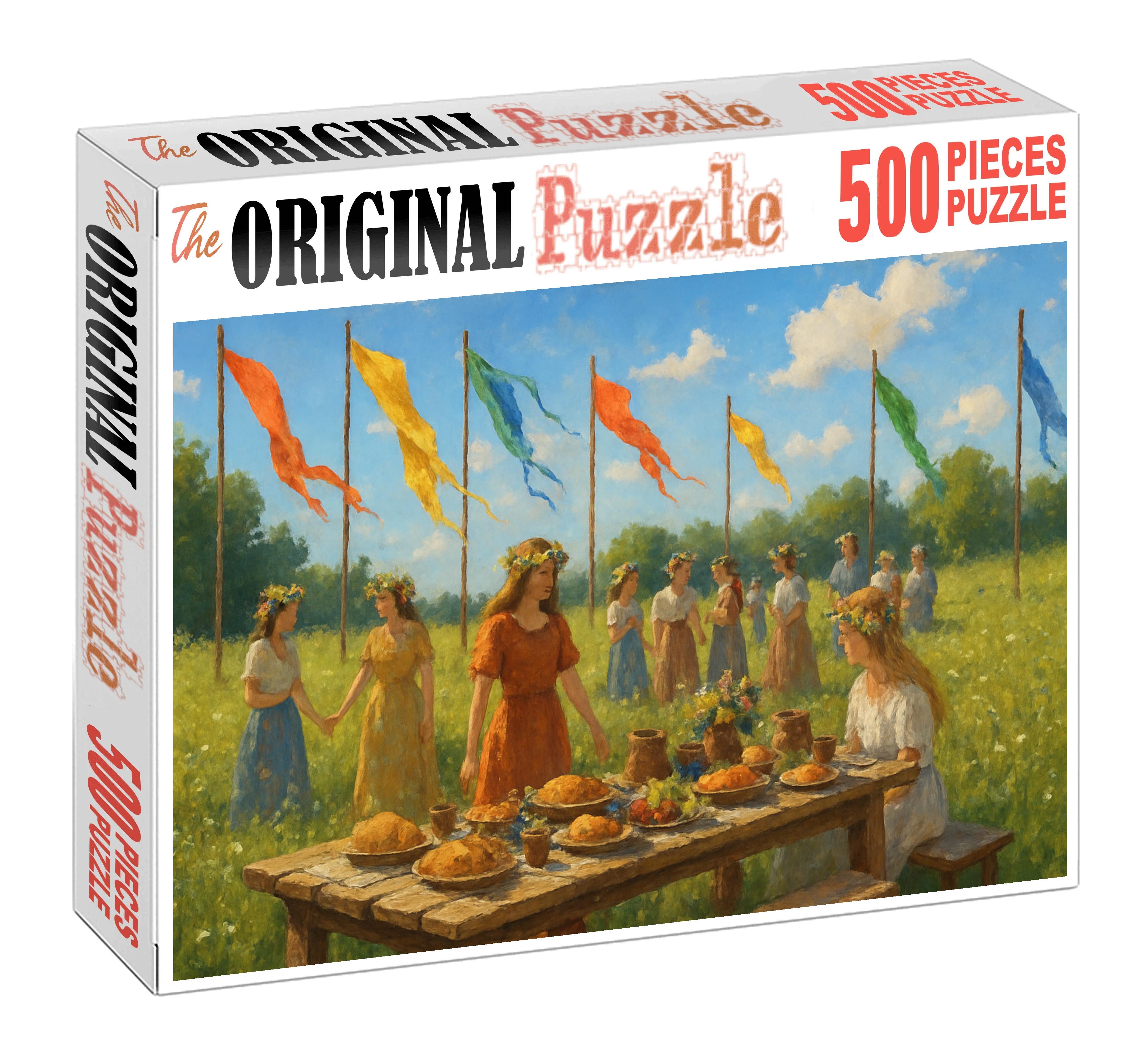 Sun-kissed Meadow Jubilee Bright Banners And Wildflower Crowns Puzzle Fun