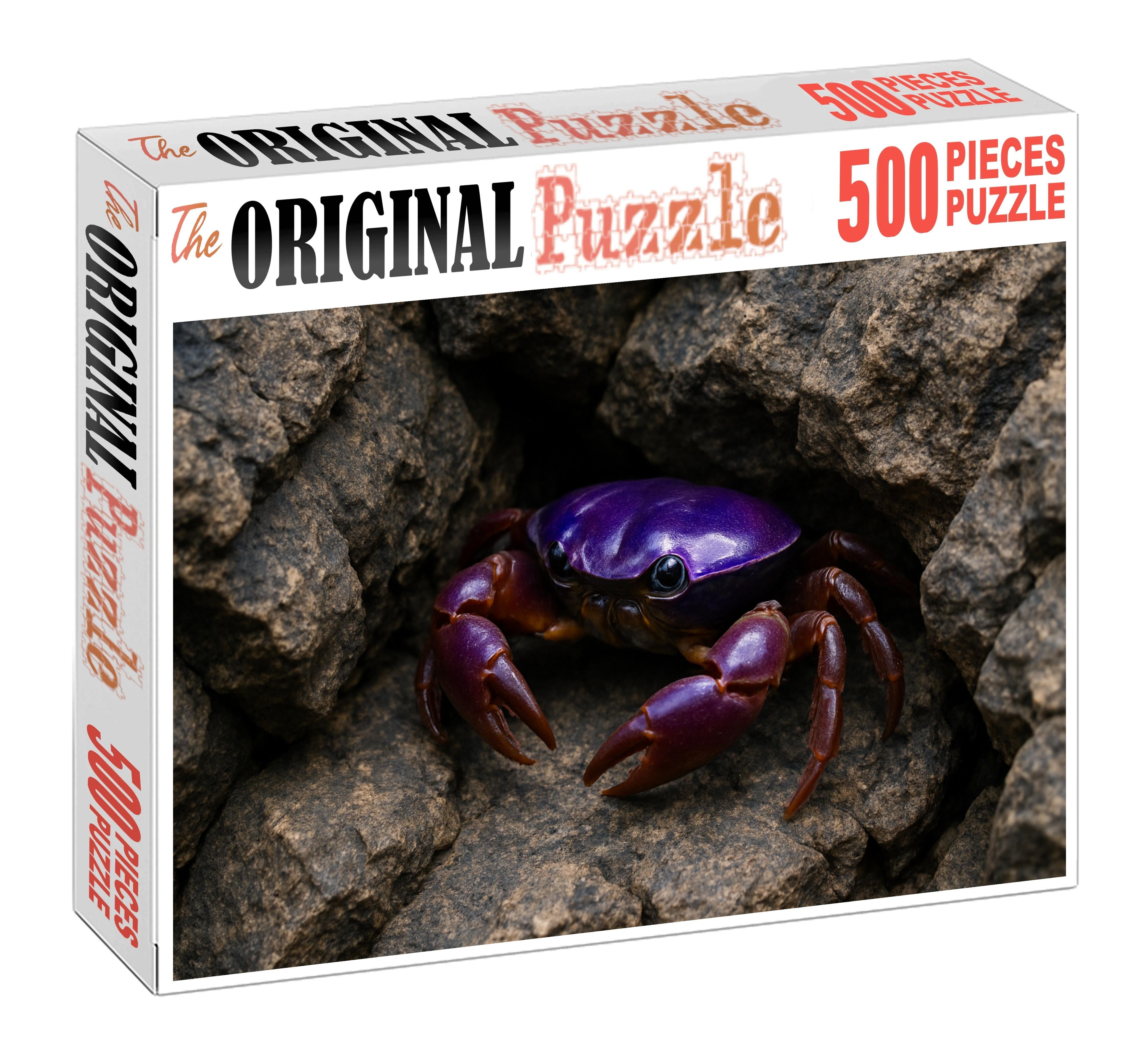 Violet Armored Crab Compact Crustacean With Reflective Carapace Mini Puzzle