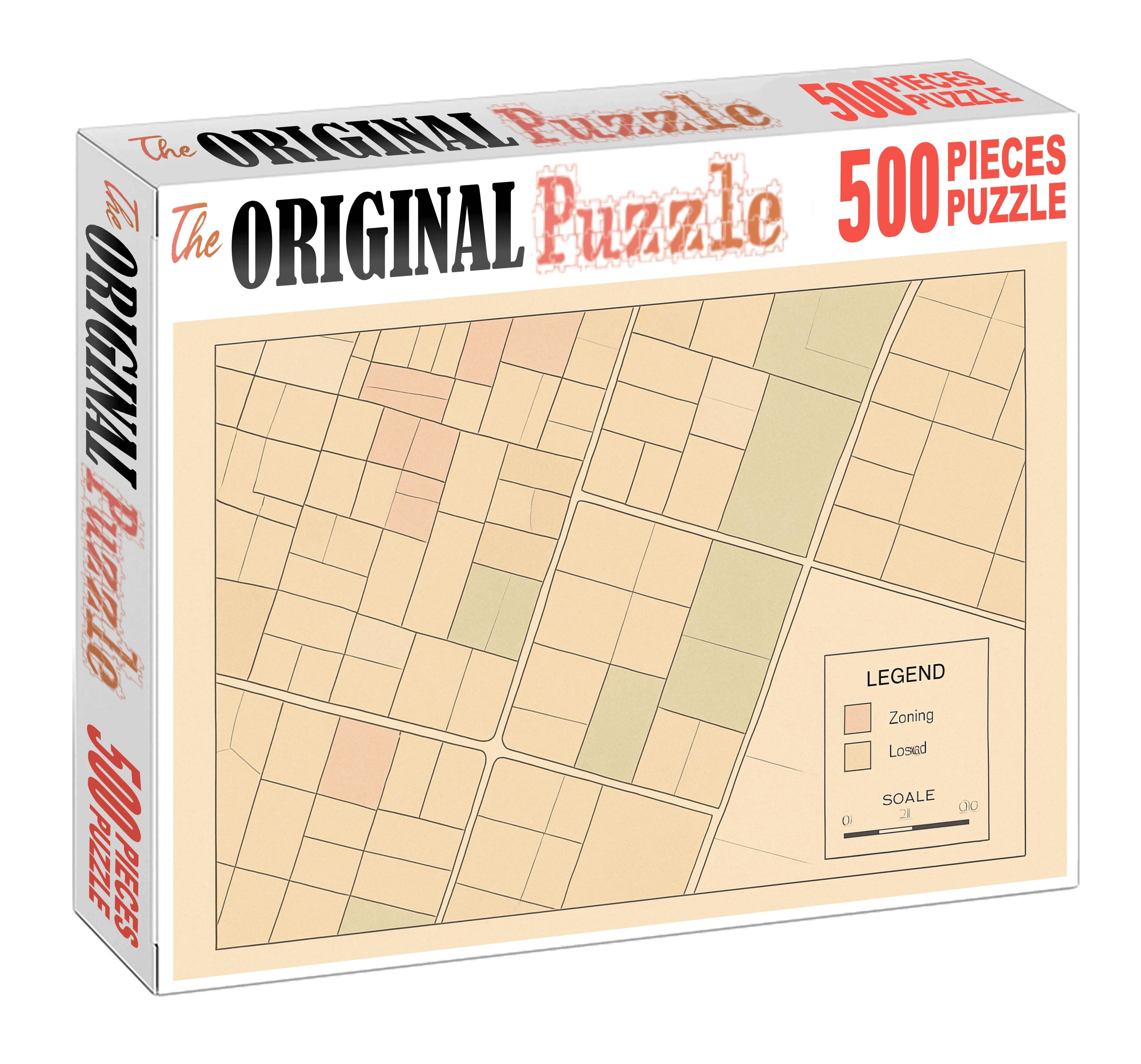 Cadastral Parcel Grid Map 20 Piece Puzzle