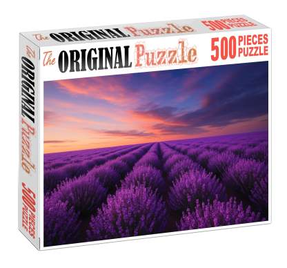 Lavender Field Twilight Glow 1000 Piece Puzzle