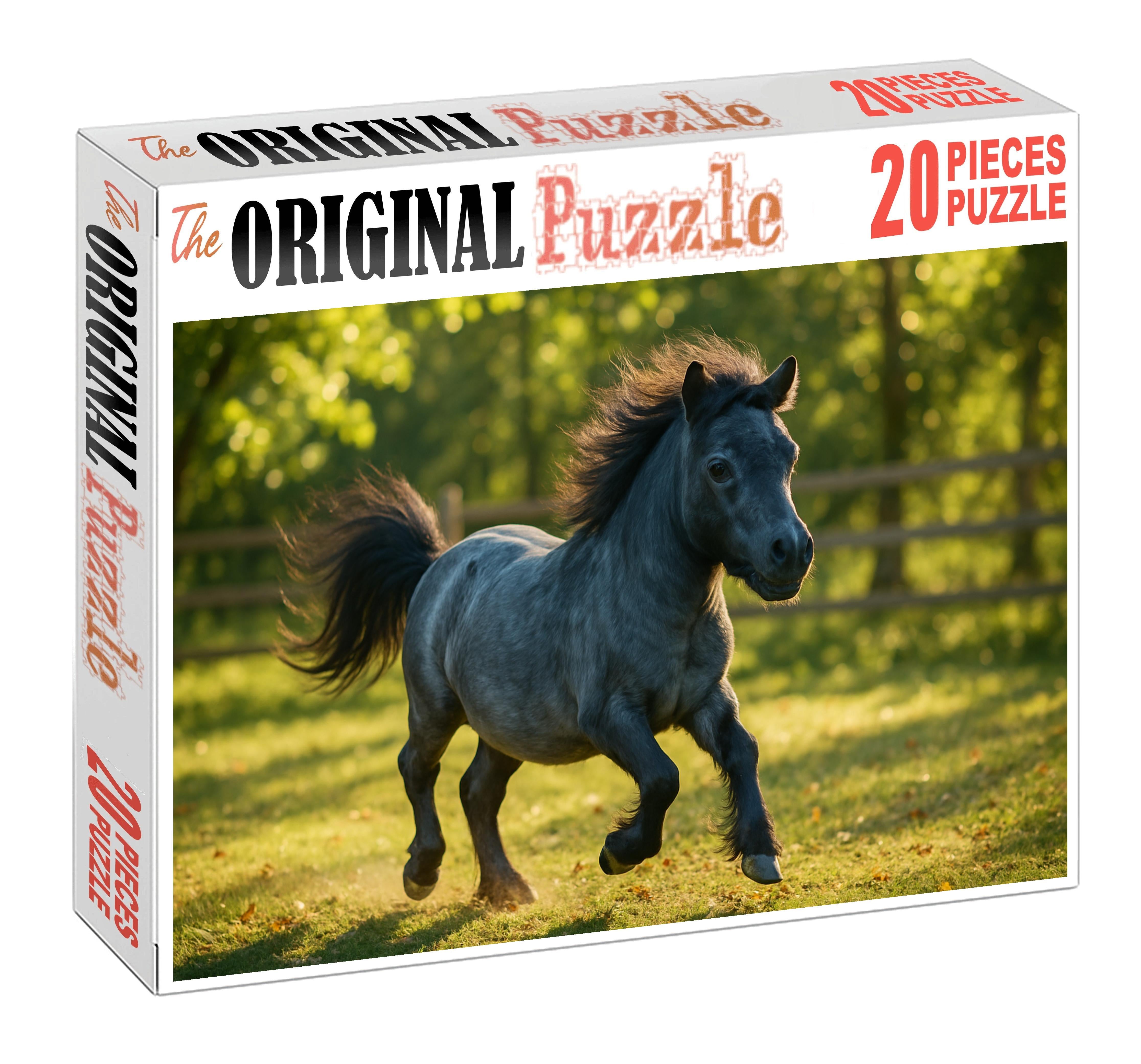 Sapphire Glimmer Pony Petite Blue Roan With Spirited Charm Puzzle Collection