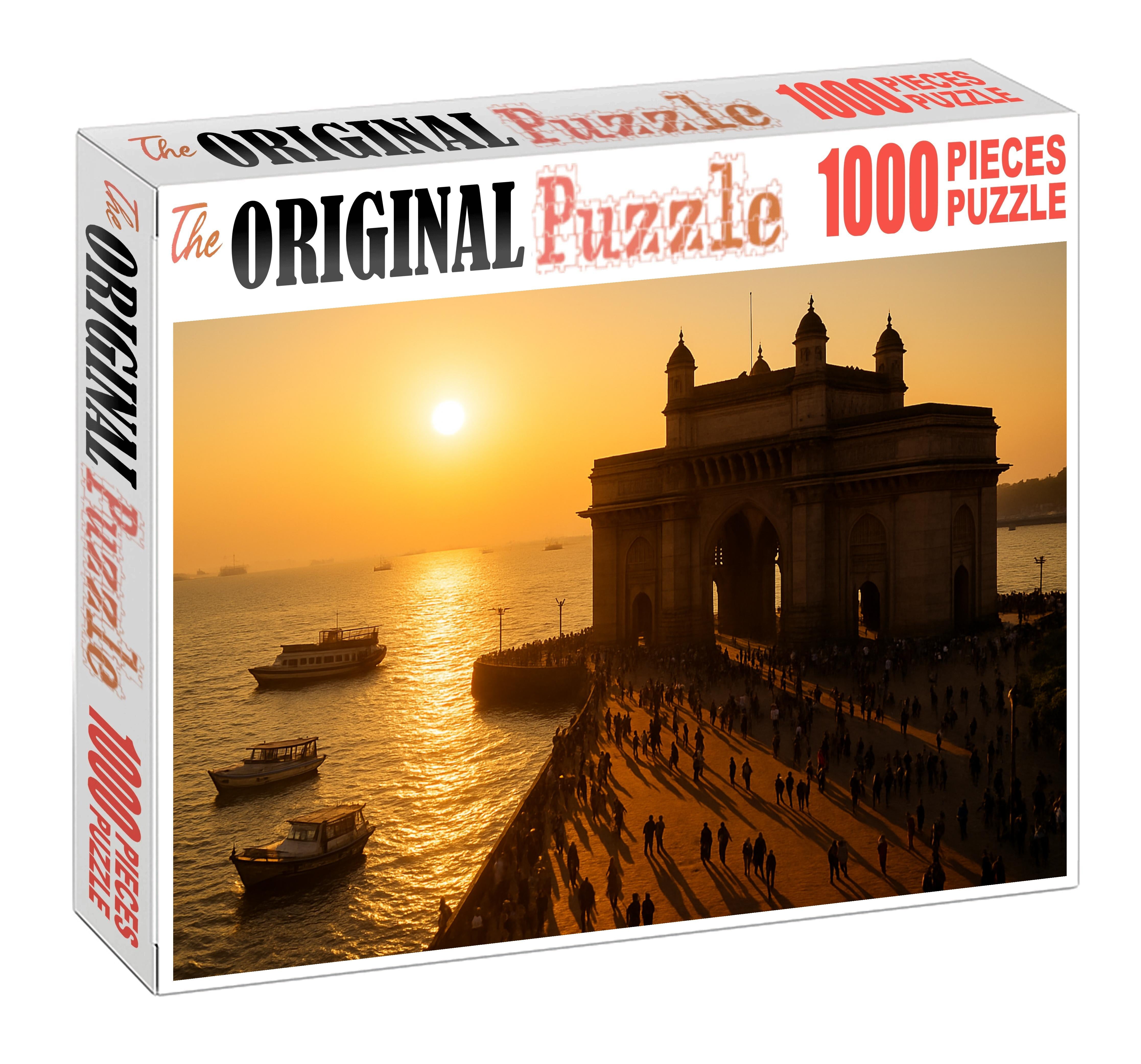 Gateway Of India Mumbai India  Identified By 6958 Globally As A Colonial Architectural Landmark Custom Jigsaw Puzzle