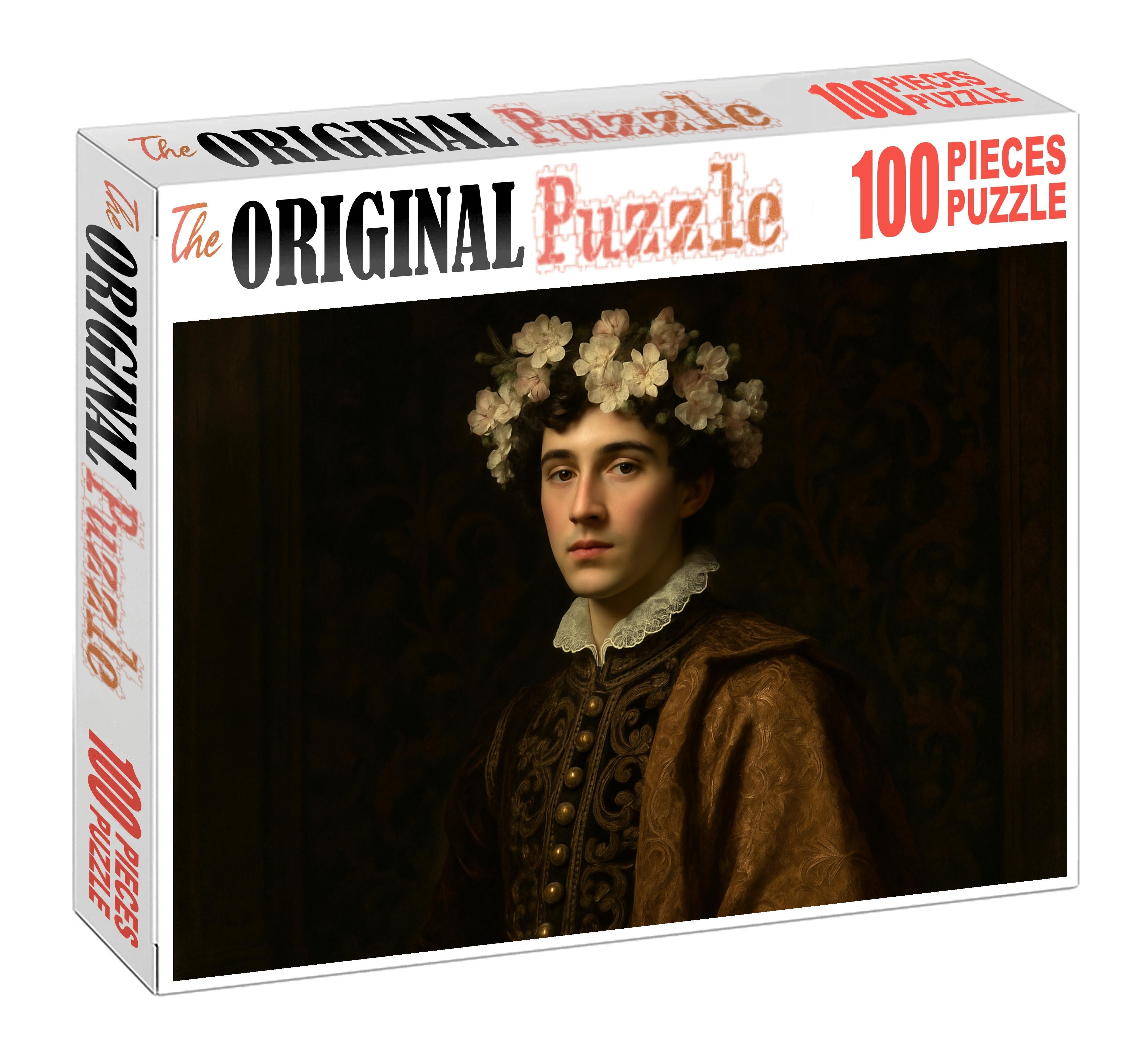 Portrait Of A Young Gentleman With Flowers Puzzle For Adults