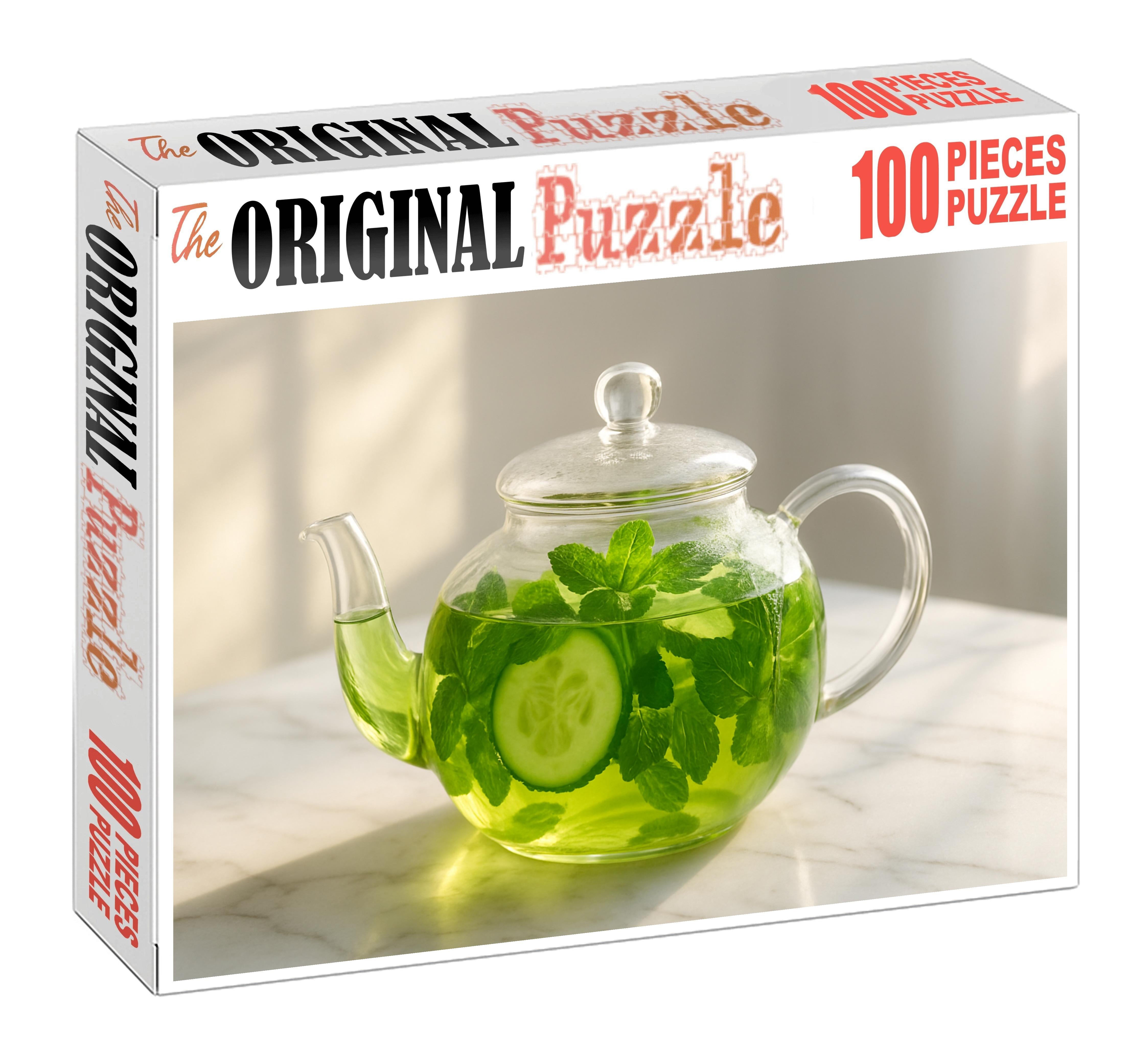 Emerald Mist Refreshing Green Tea With Crisp Cucumber And Mint 200 Piece Puzzle