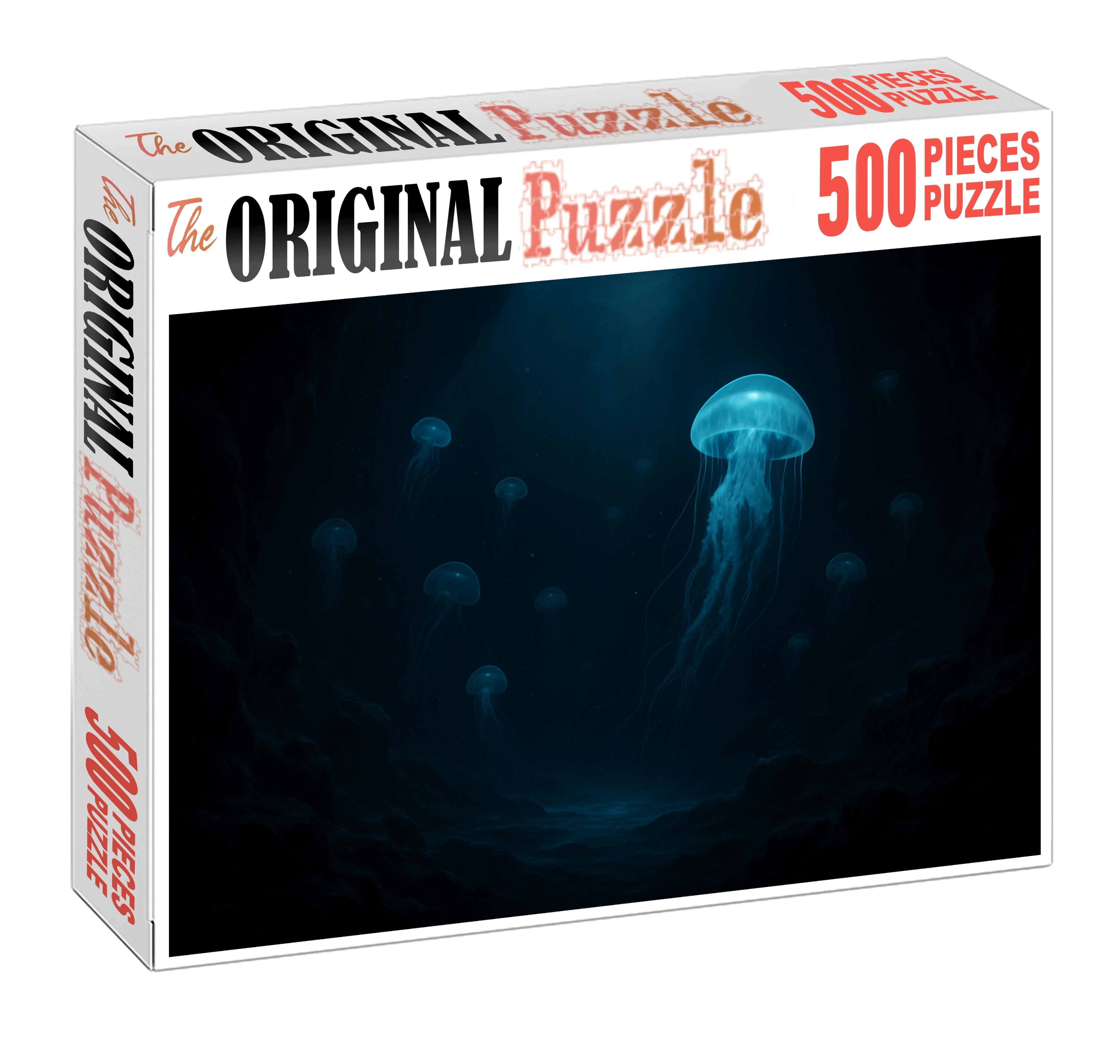 Glowing Abyssal Hollow A Deep-sea Refuge Beneath Eternal Darkness 200 Piece Puzzle