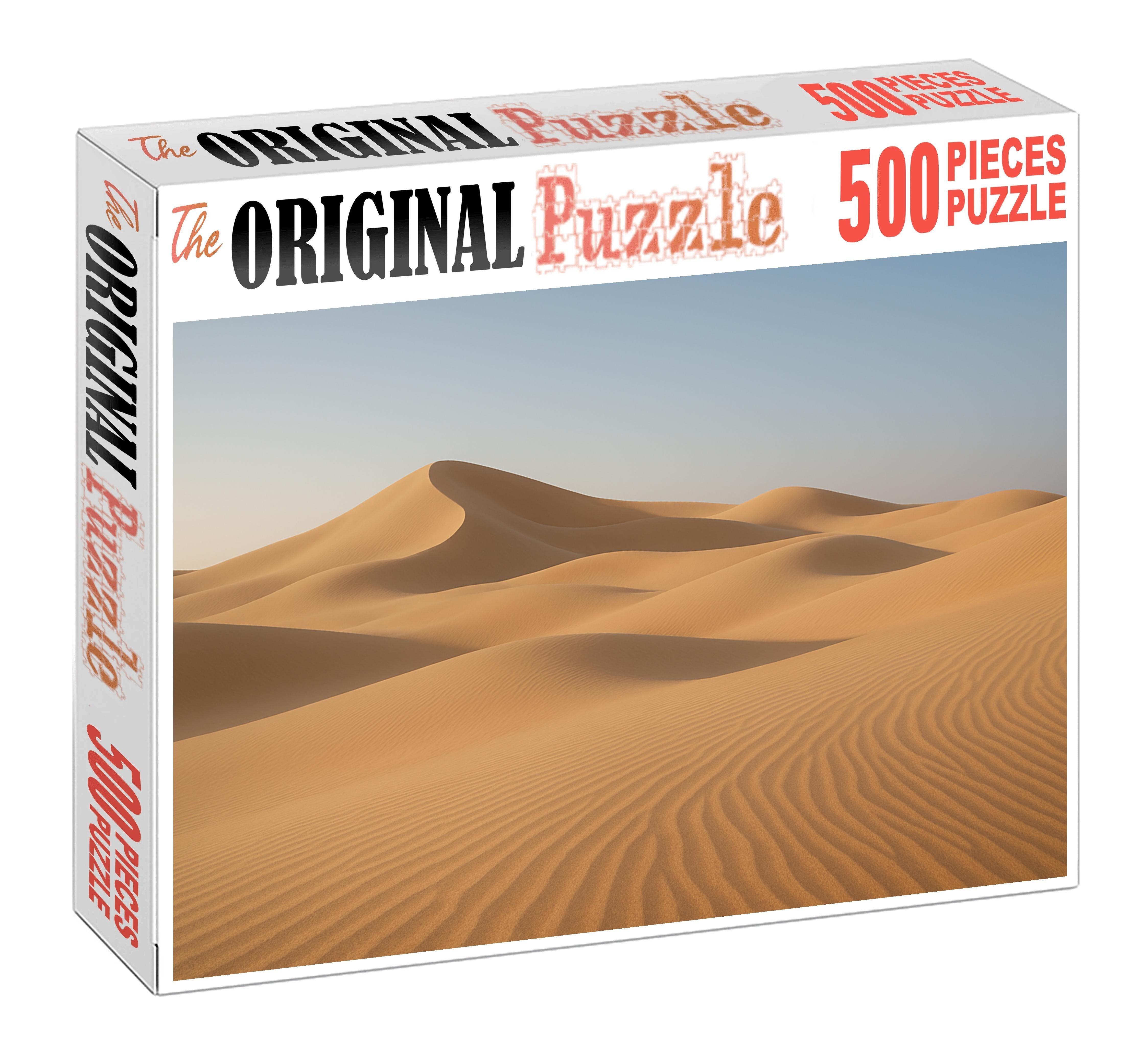 Golden Veil Basin Soft Sands Draped In Morning Light 500 Piece Puzzle