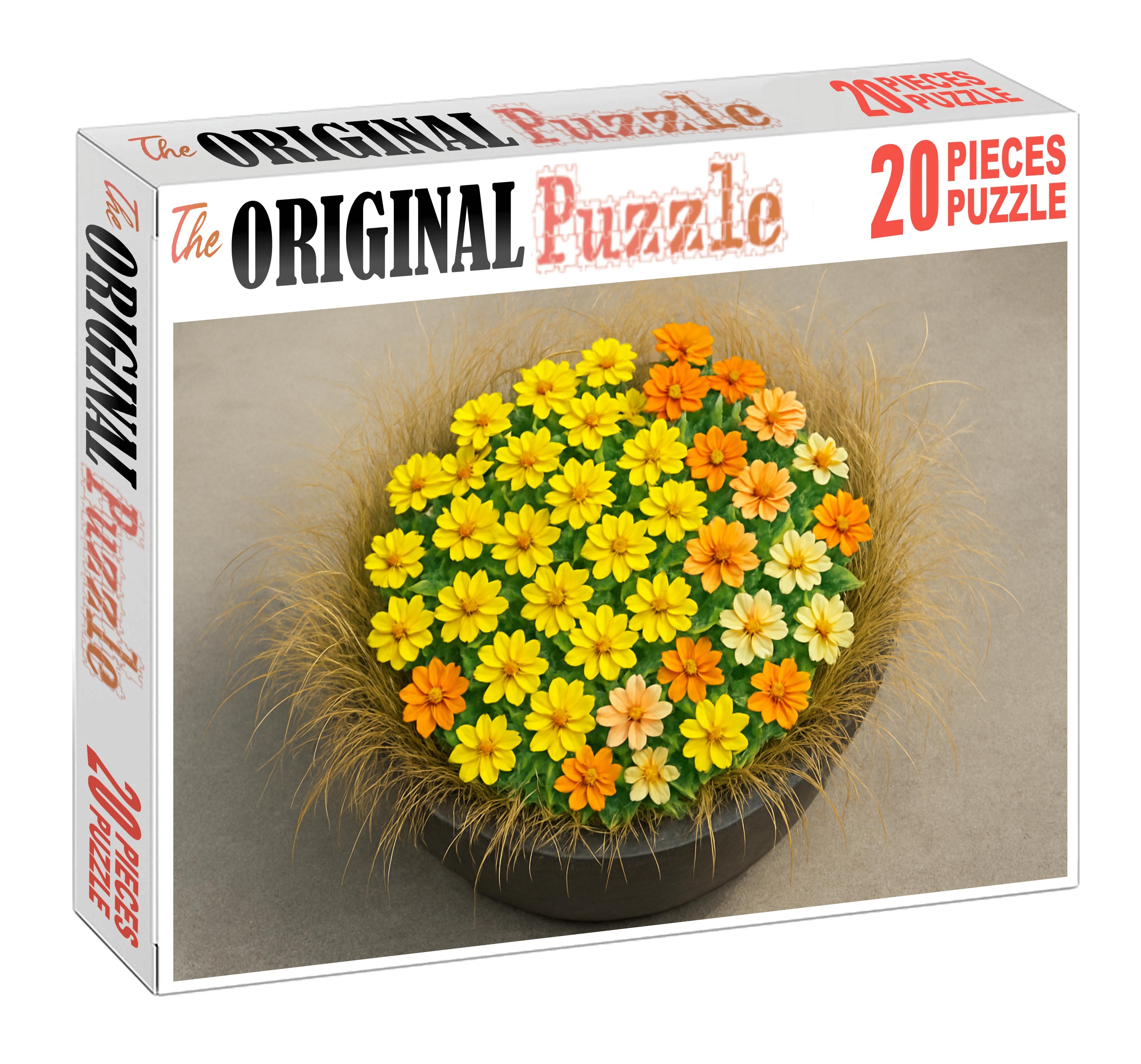 Golden Sunburst Planter 100 Piece Puzzle