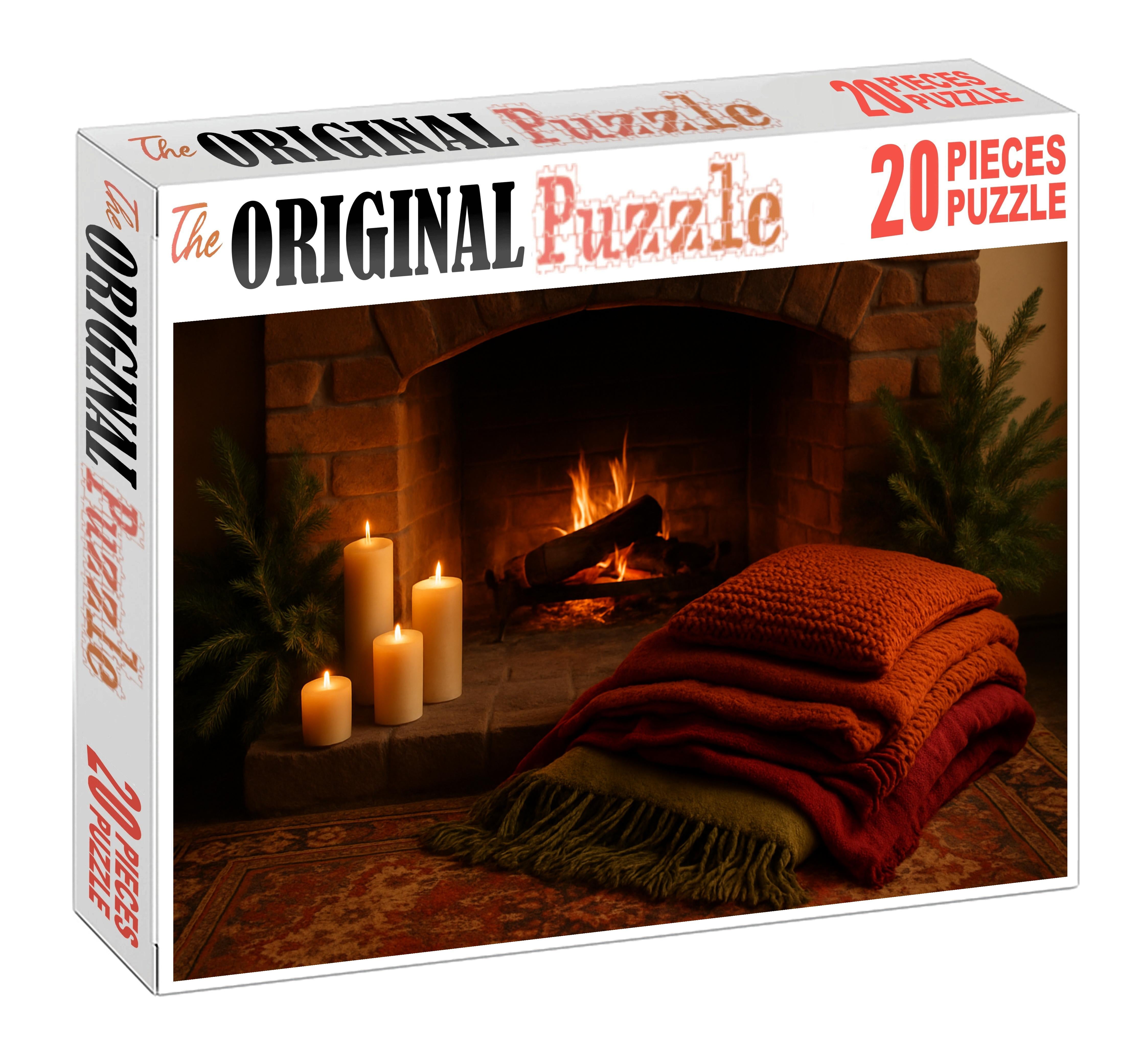 Snowy Hearthside Haven Soft Textiles And Candlelight Warmth 100 Piece Puzzle