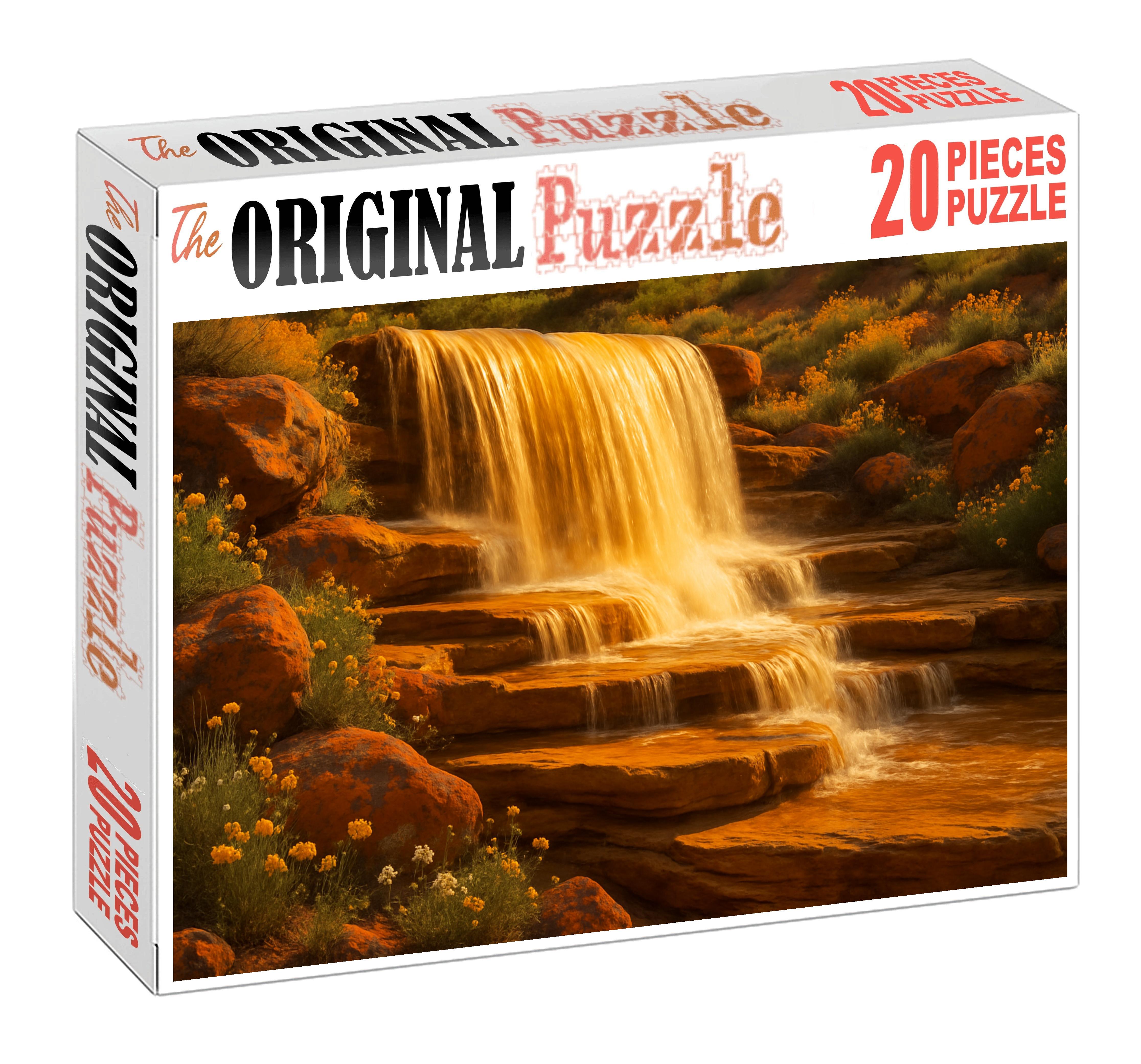 Amber Tide Falls Custom Jigsaw Puzzle