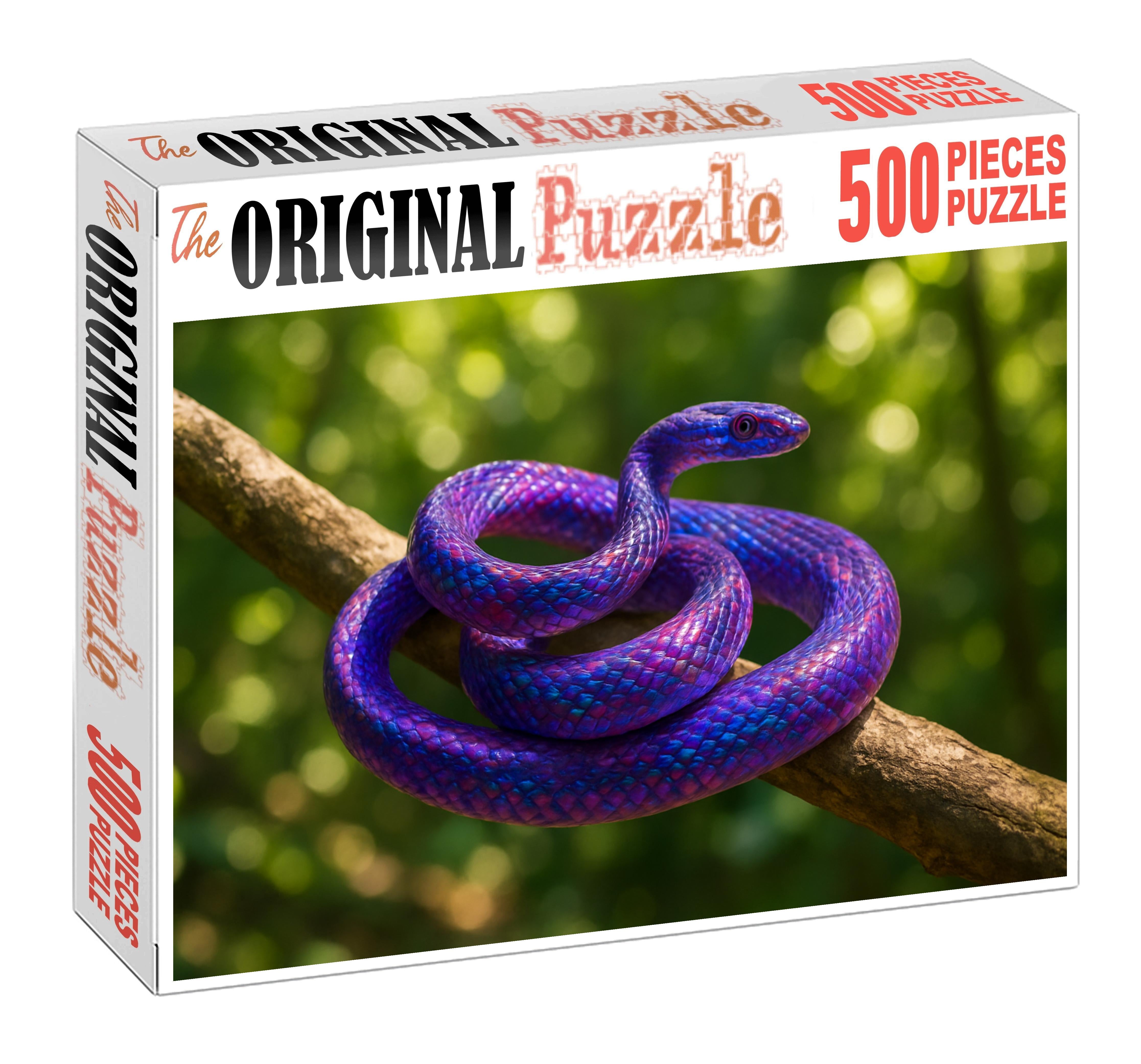 Violet Mirage Snake Arboreal Serpent With Iridescent Scales Puzzle Collection