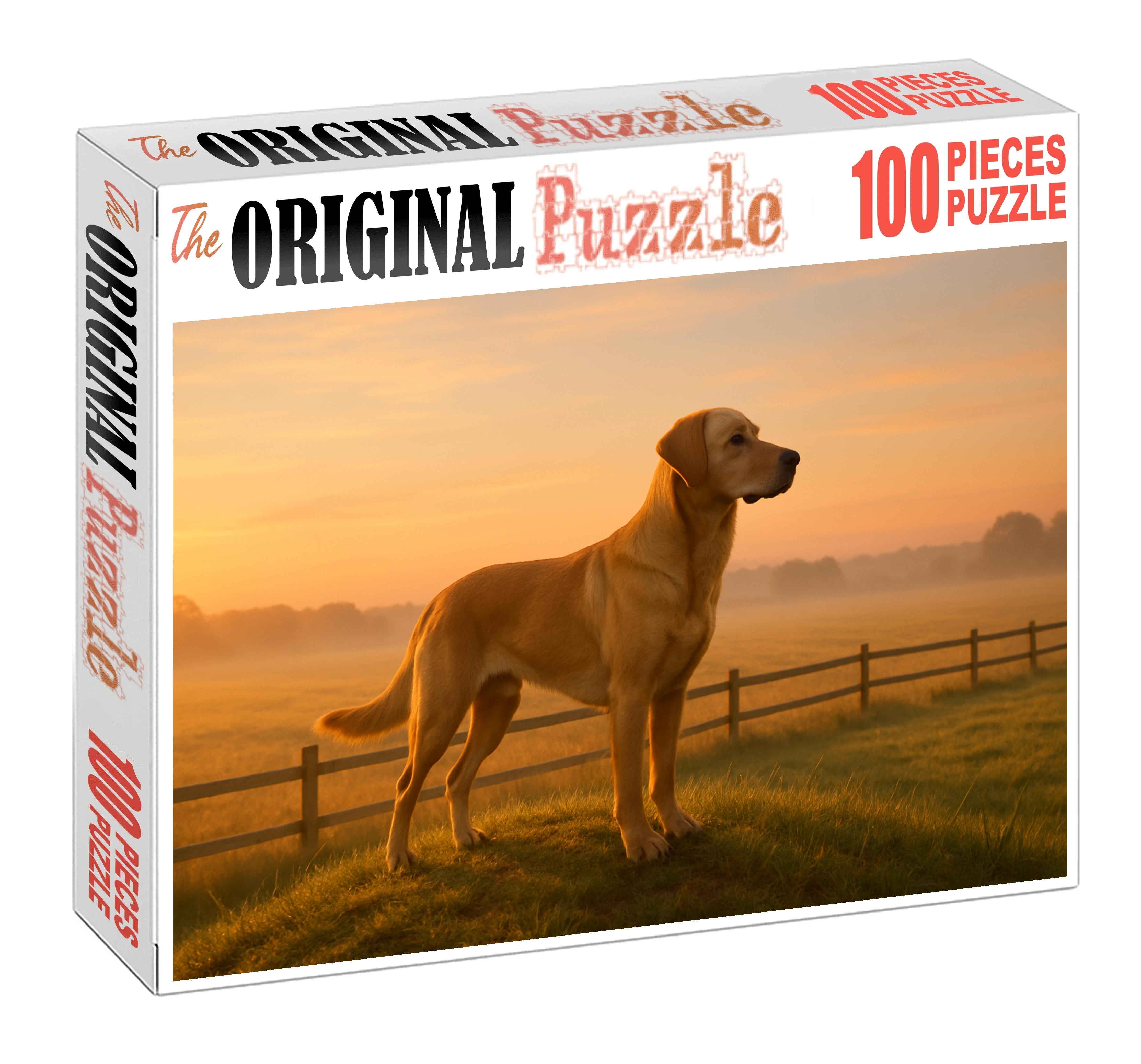 Amber Hearth Warm Golden Herding Dog With Loyal Spirit Custom Jigsaw Puzzle