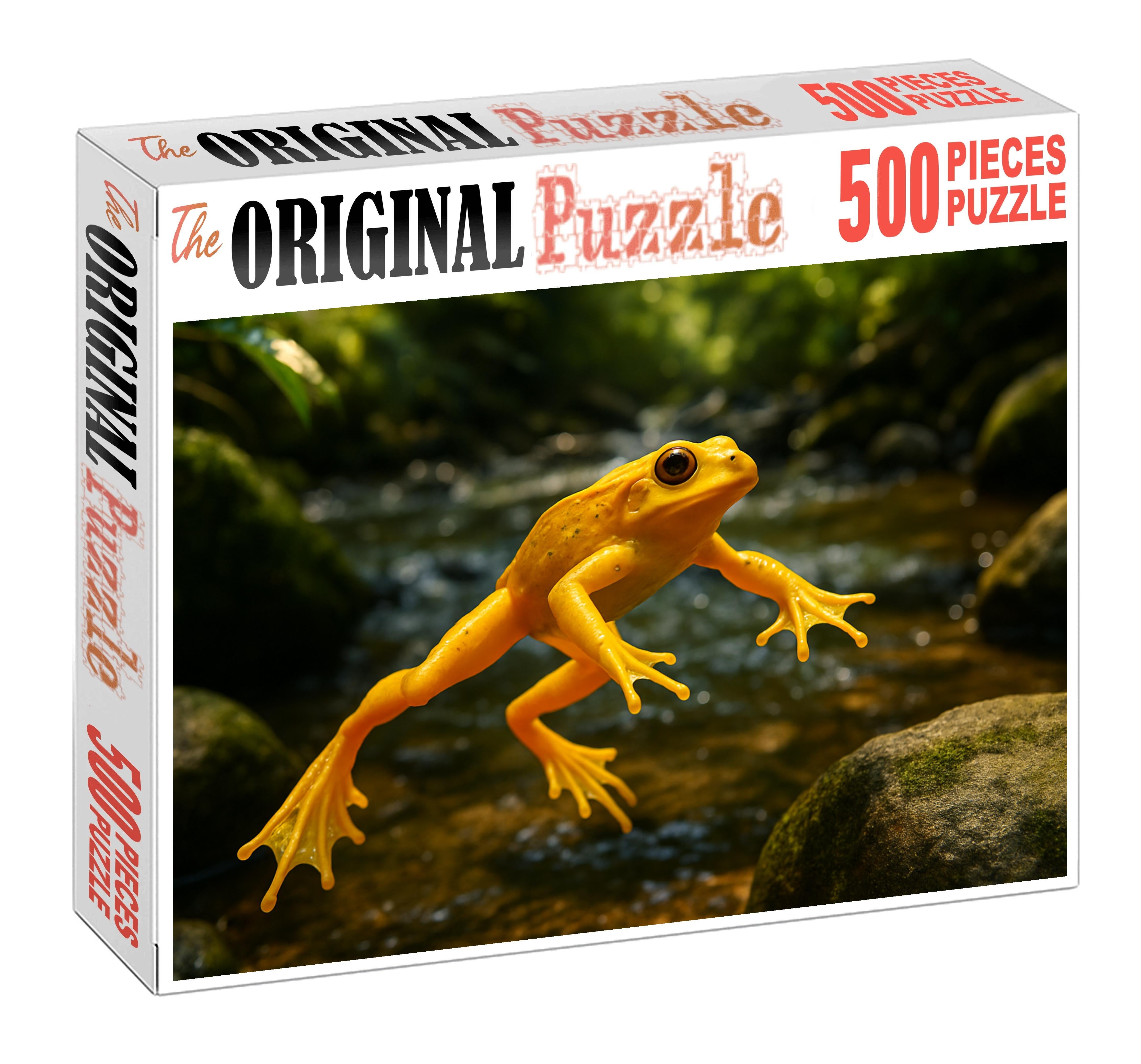 Gilded River Hopper Vibrant Amphibious Jumper 50 Piece Puzzle