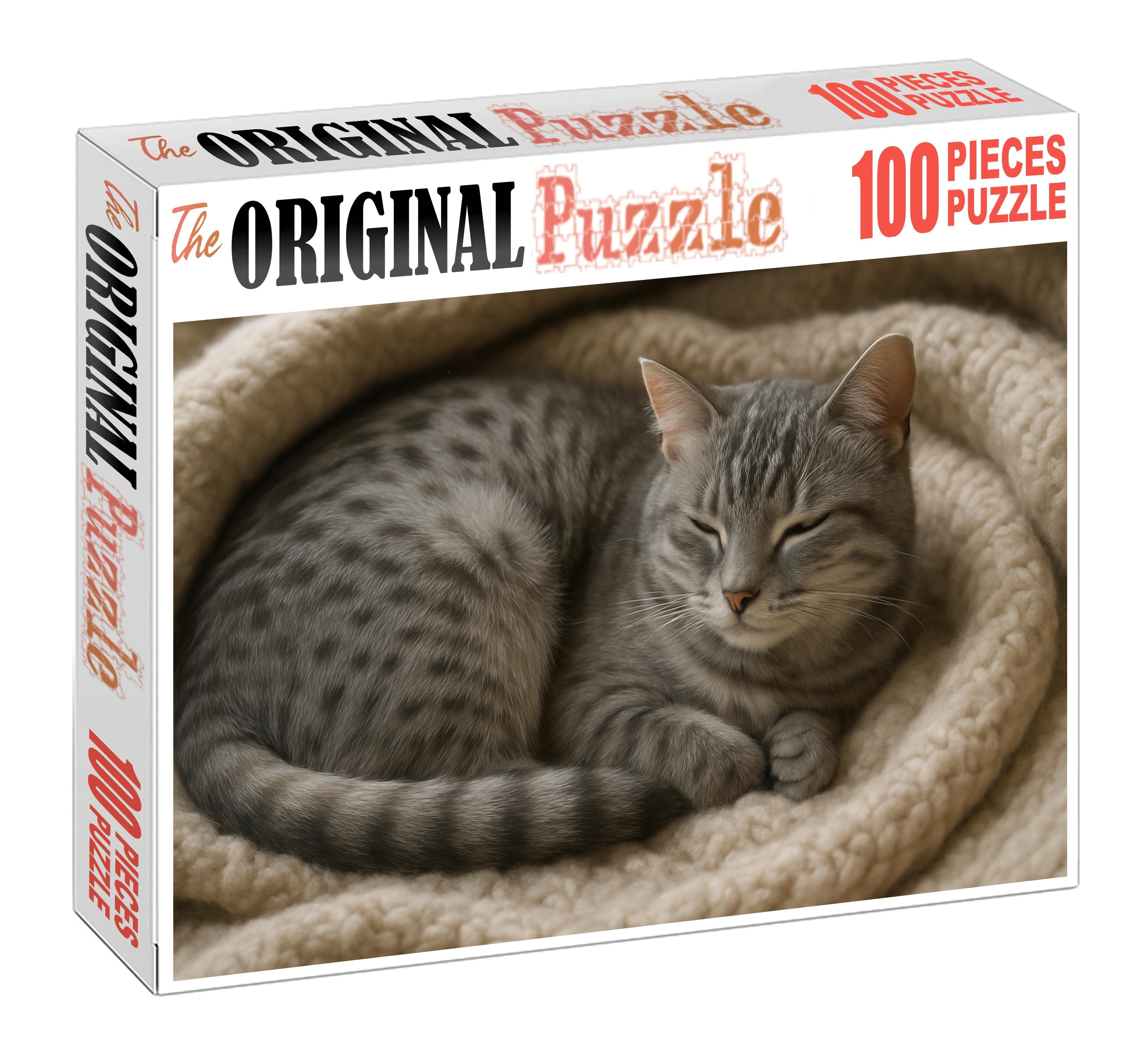 Shadow Mottle Mysterious Grey Spotted Mediumhair With Soft Temperament Premium Puzzle Pieces