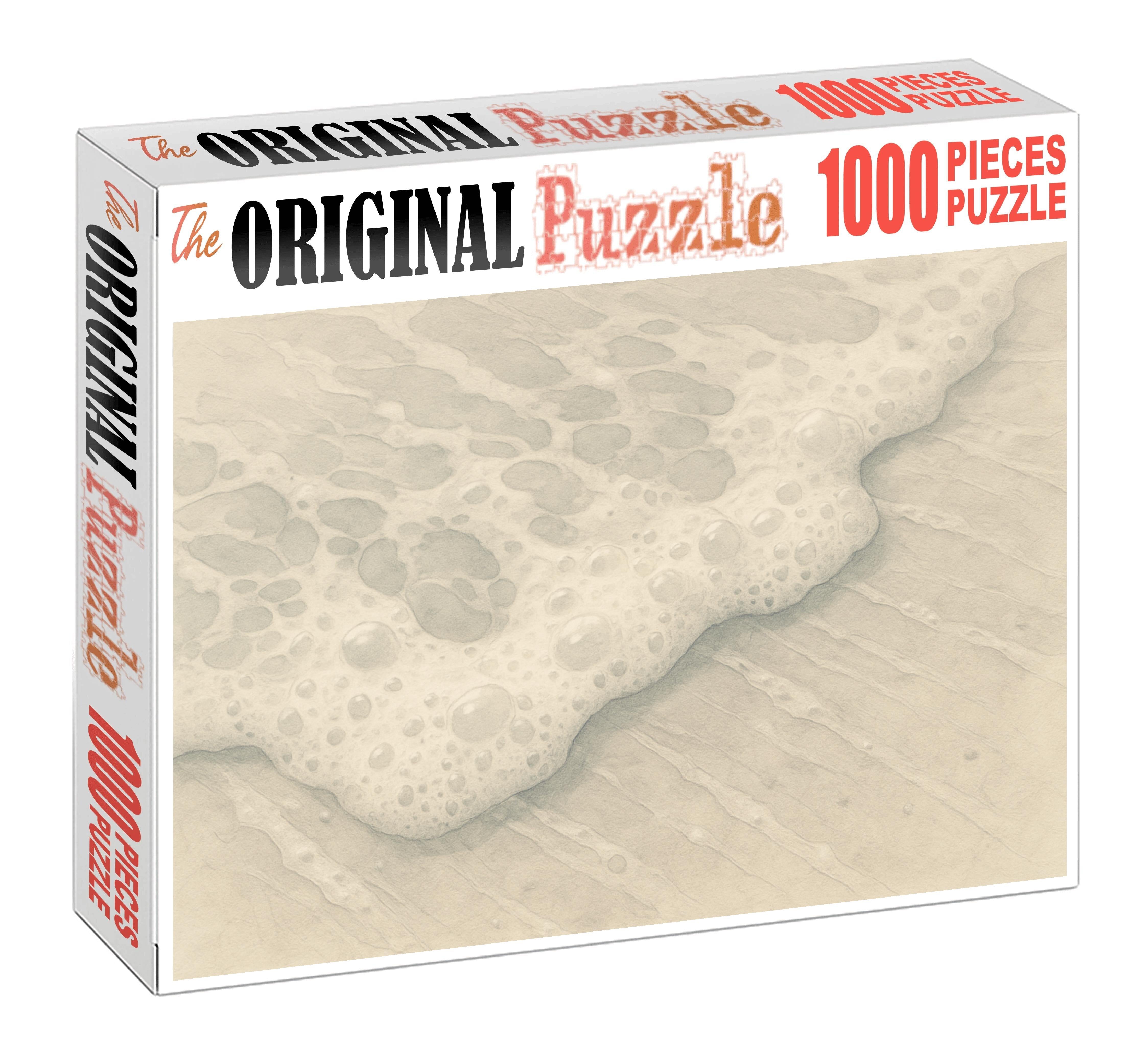 Ethereal Ocean Whispers Delicate Pencil And Watercolor Wash Of Sea Foam Puzzle Collection