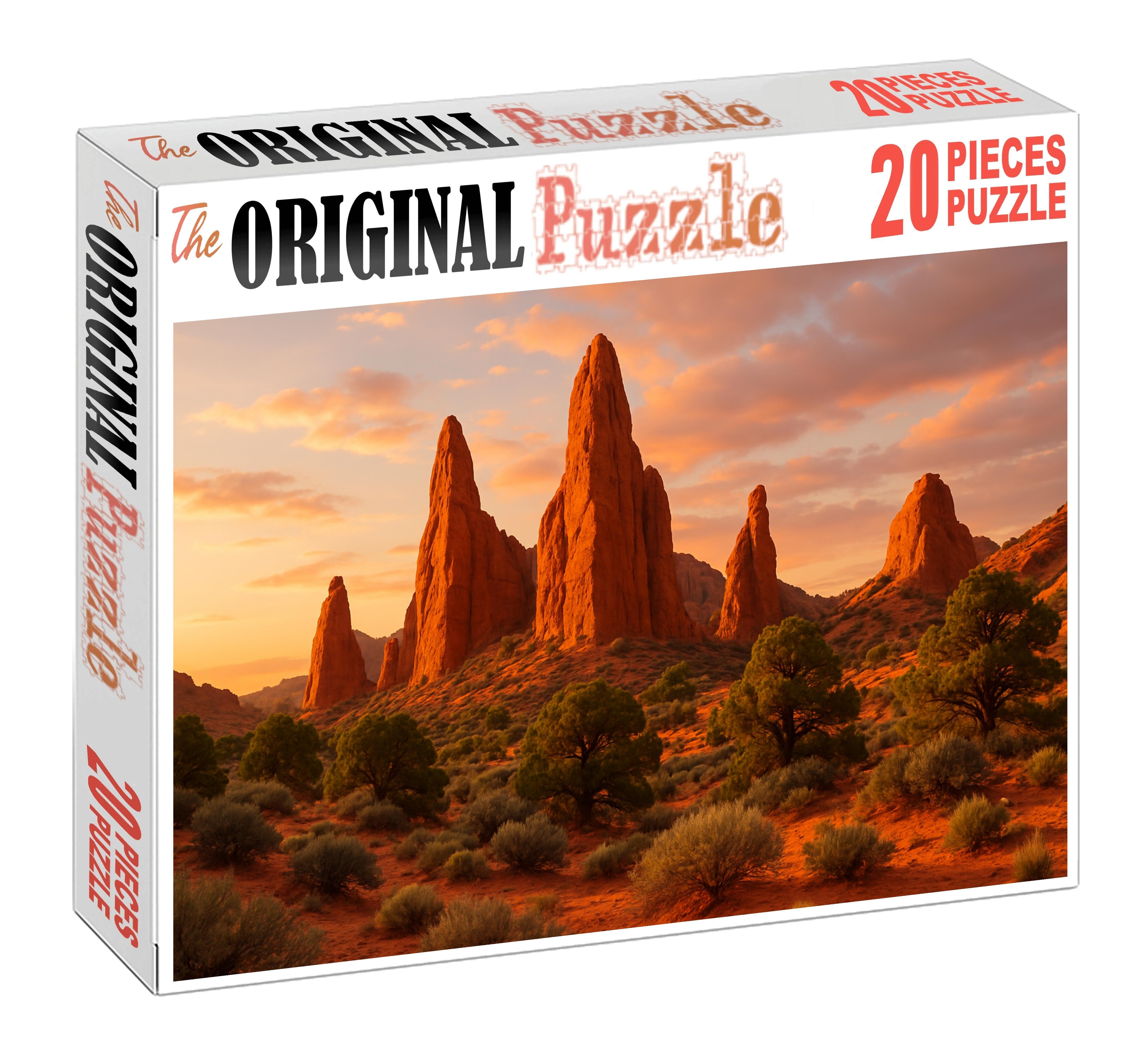 Crimson Sandstone Outcrop Premium Puzzle Pieces