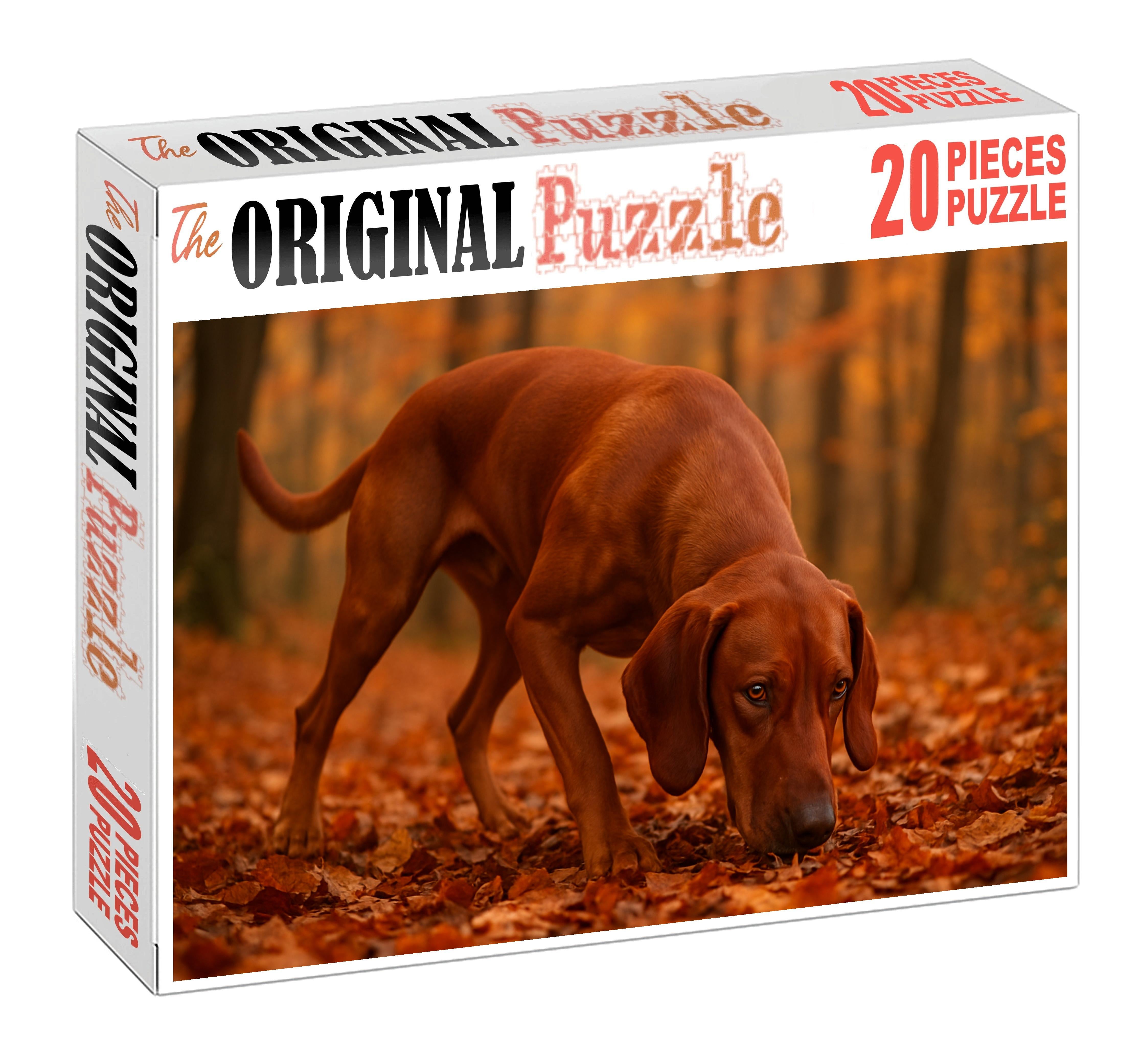 Crimson Drift Vibrant Red Coated Scent Hound With Gentle Eyes 200 Piece Puzzle