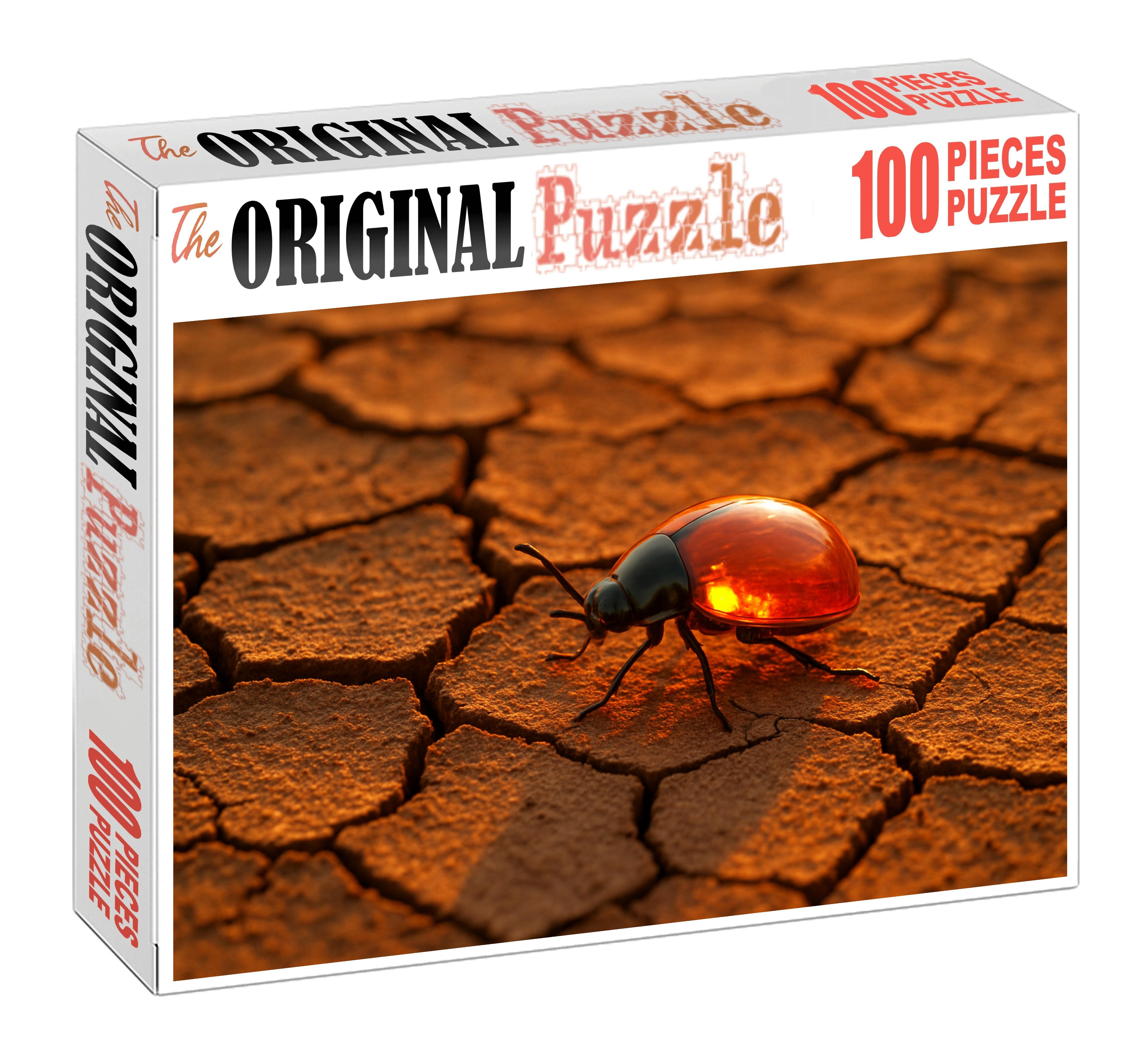 Amber Mantled Strider Swift Desert Insect With Iridescent Carapace Mini Puzzle