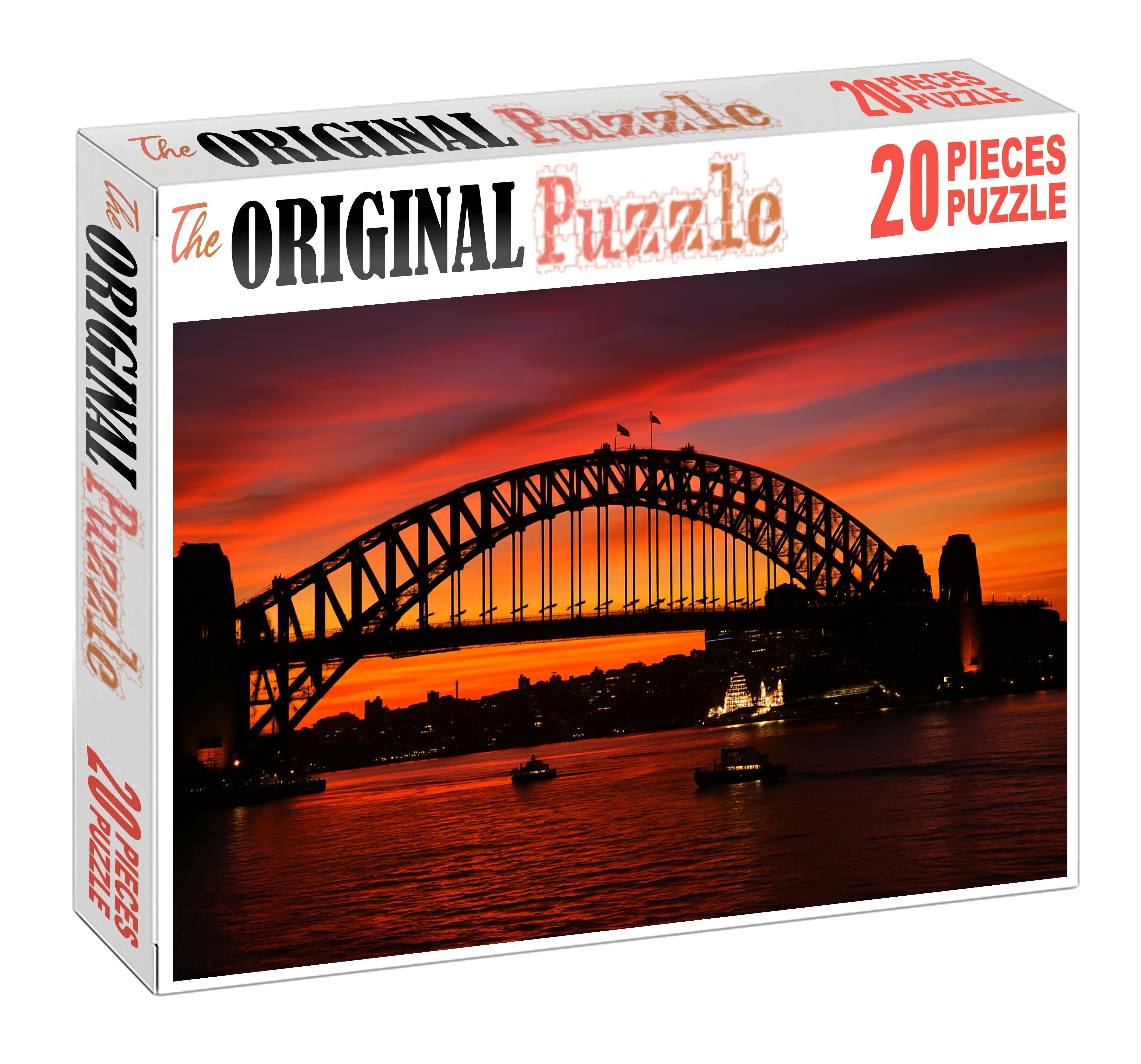 Sydney Harbour Bridge Sydney Australia Recognized By 8005 Globally As A Monumental Steel Arch Custom Jigsaw Puzzle