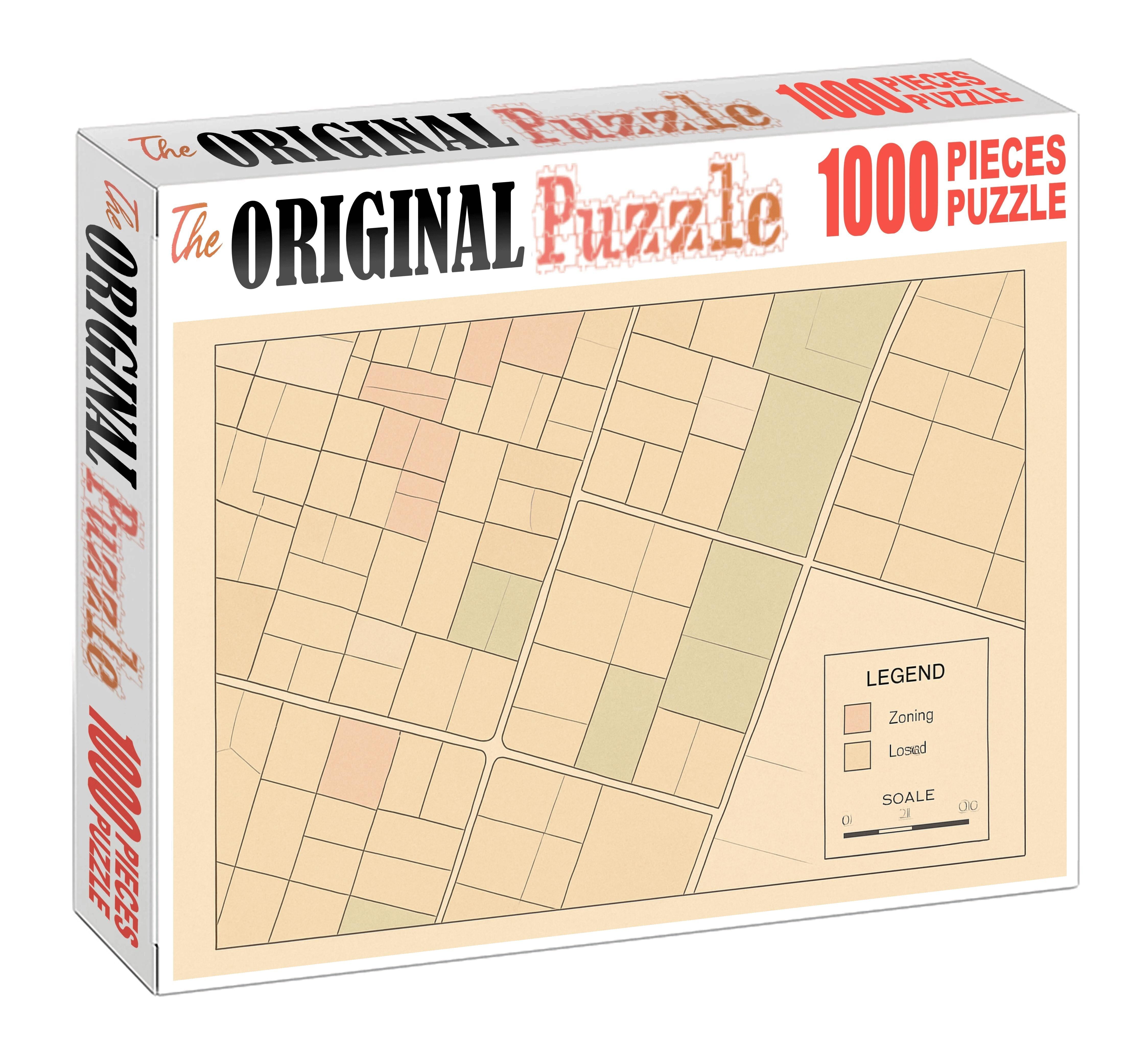 Cadastral Parcel Grid Map 20 Piece Puzzle