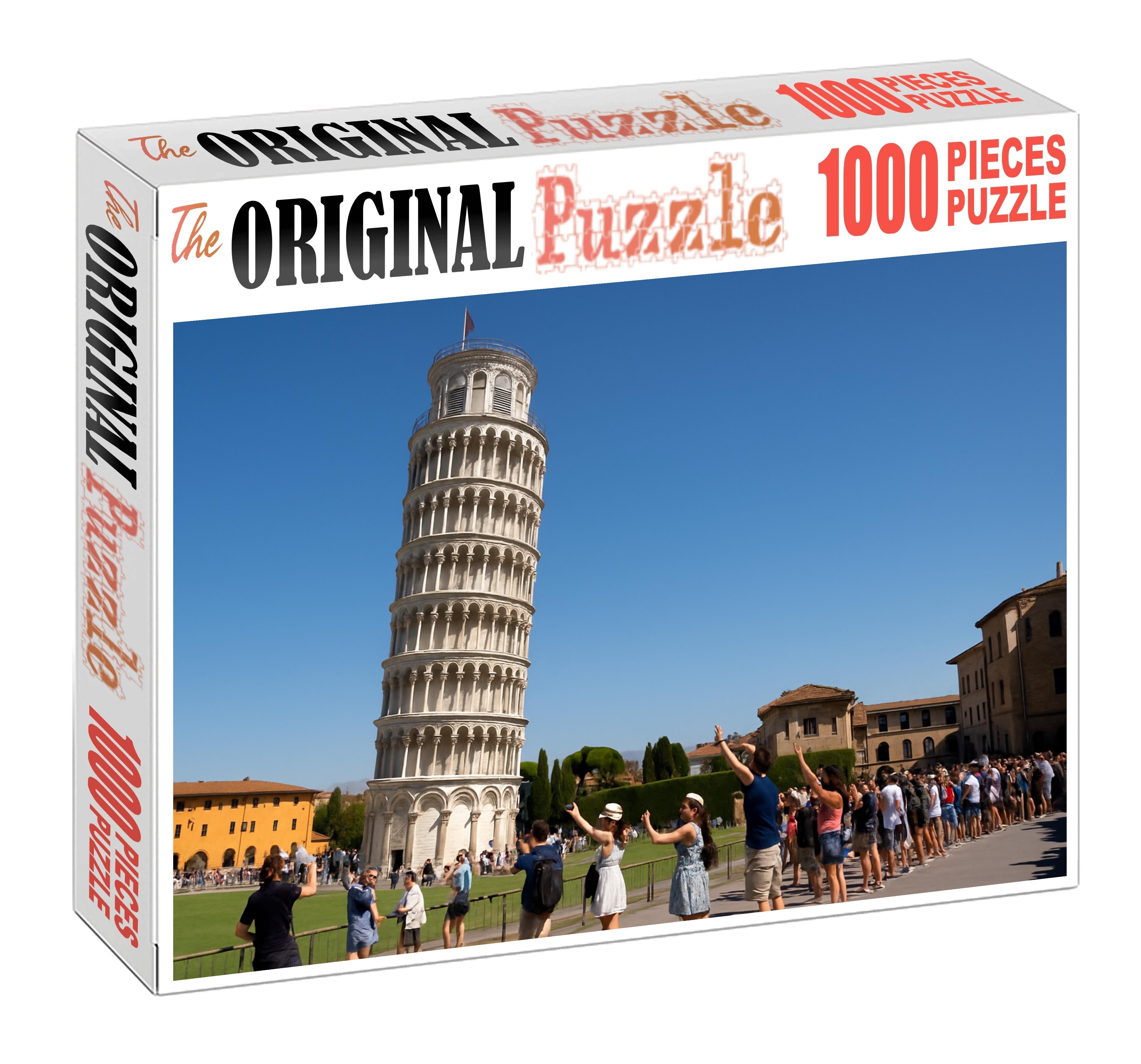 Tower Of Pisa Located In Pisa Italy Recognized By 8400 Globally For Its Characteristic Tilt 1000 Piece Puzzle