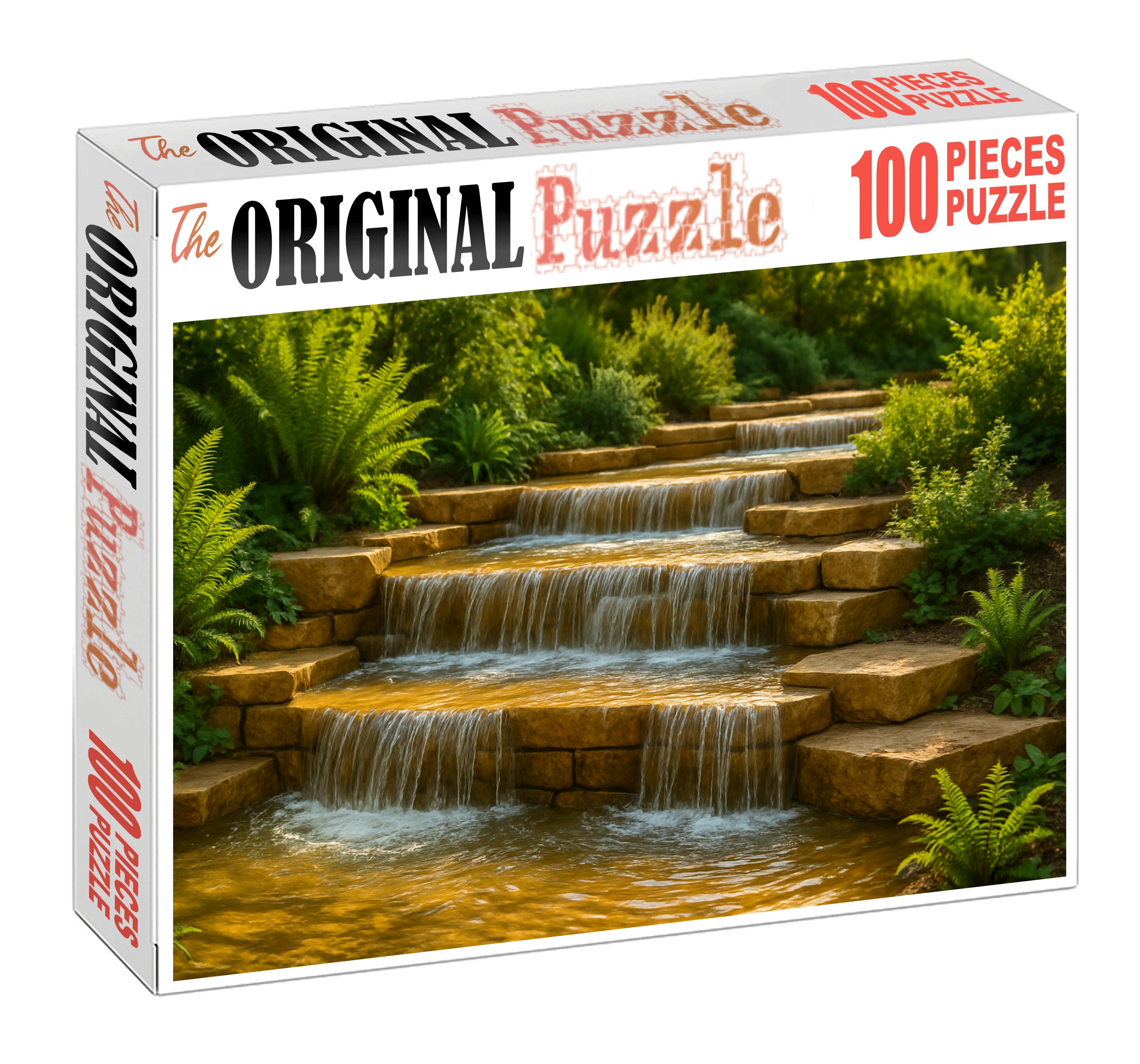 Golden Cascade Steps Large Format Puzzle