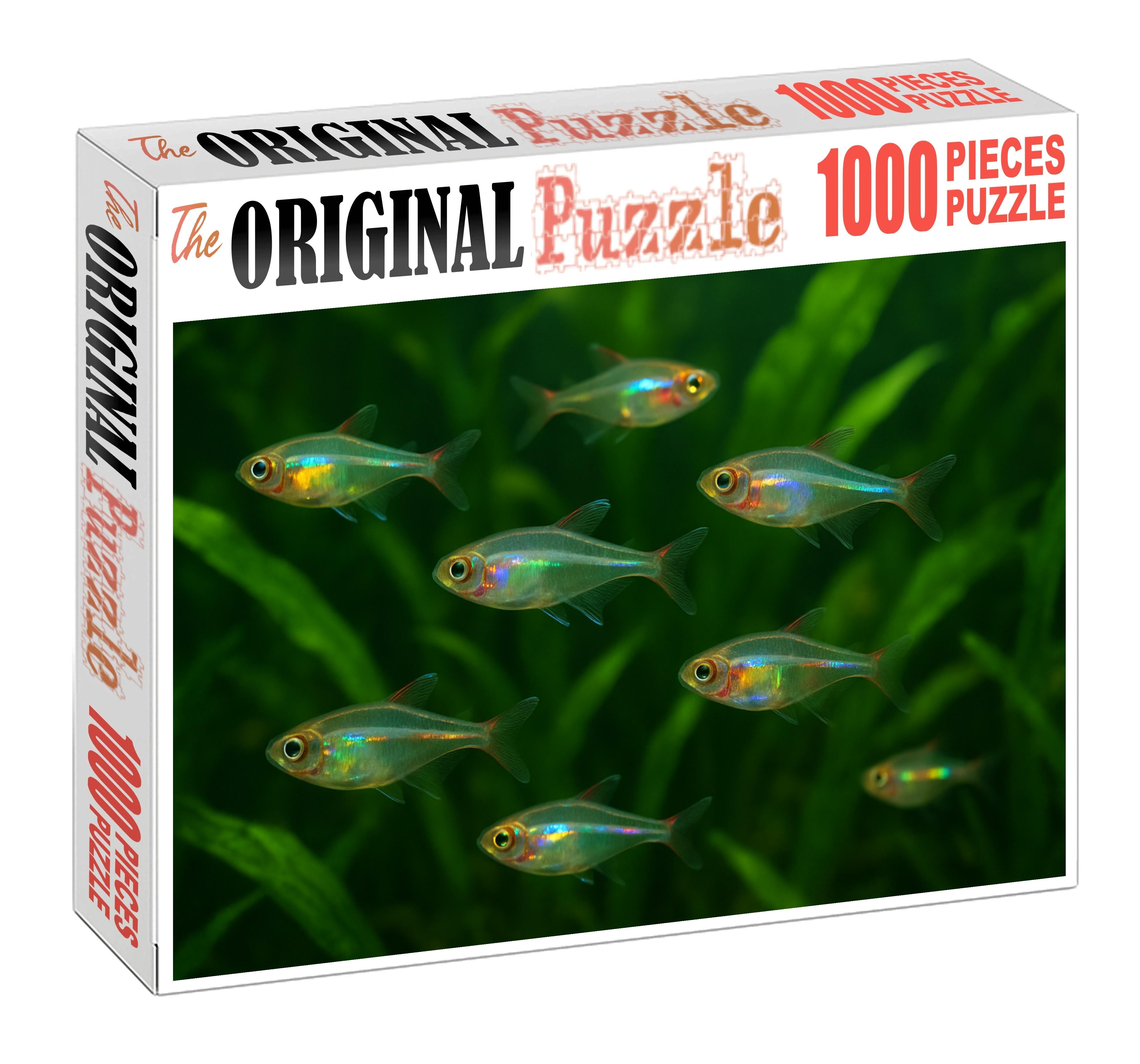 Iridescent Glassfish Transparent Body With Flickering Rainbow Highlights 200 Piece Puzzle