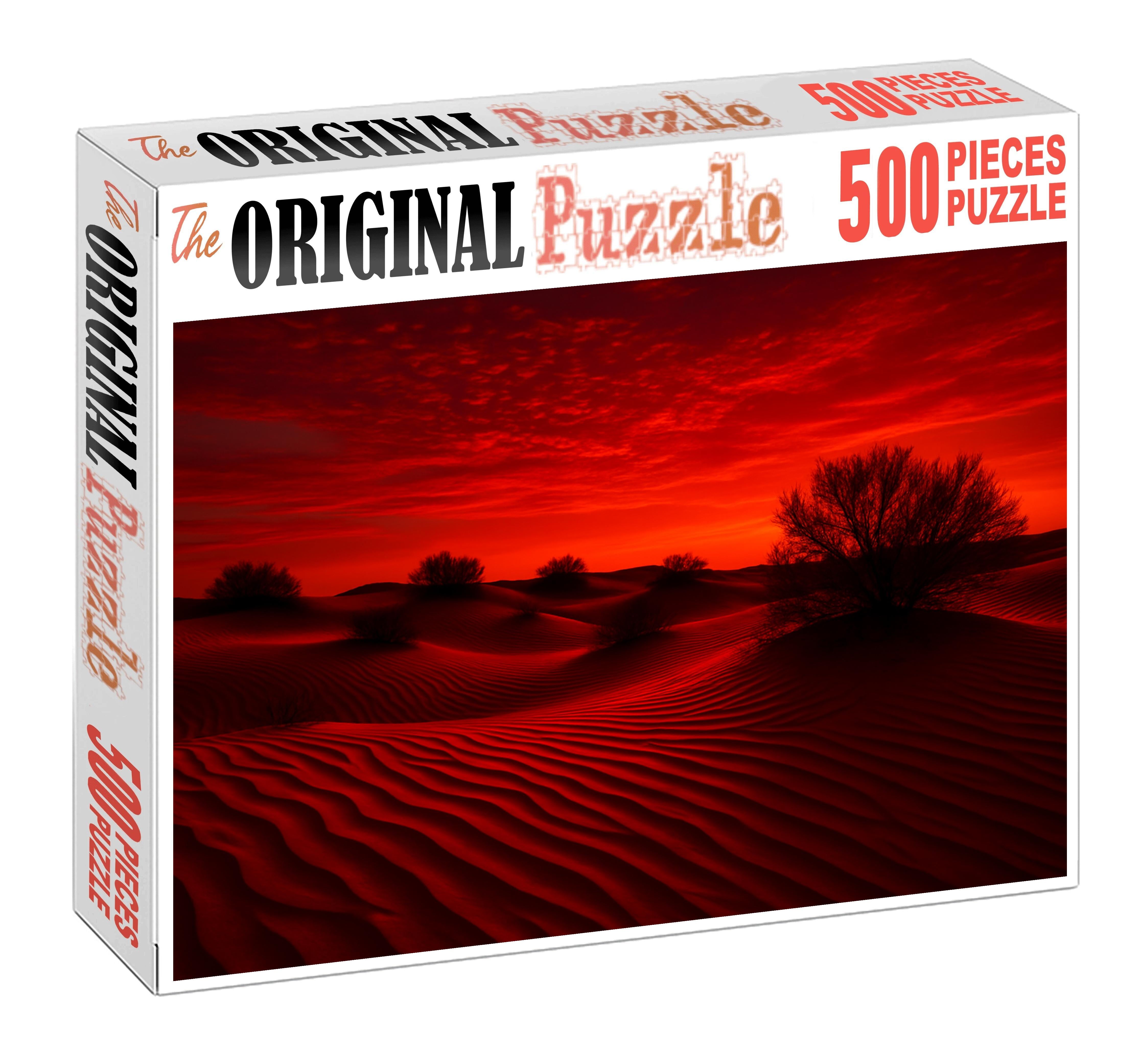 Crimson Desert Sunset Premium Puzzle Pieces