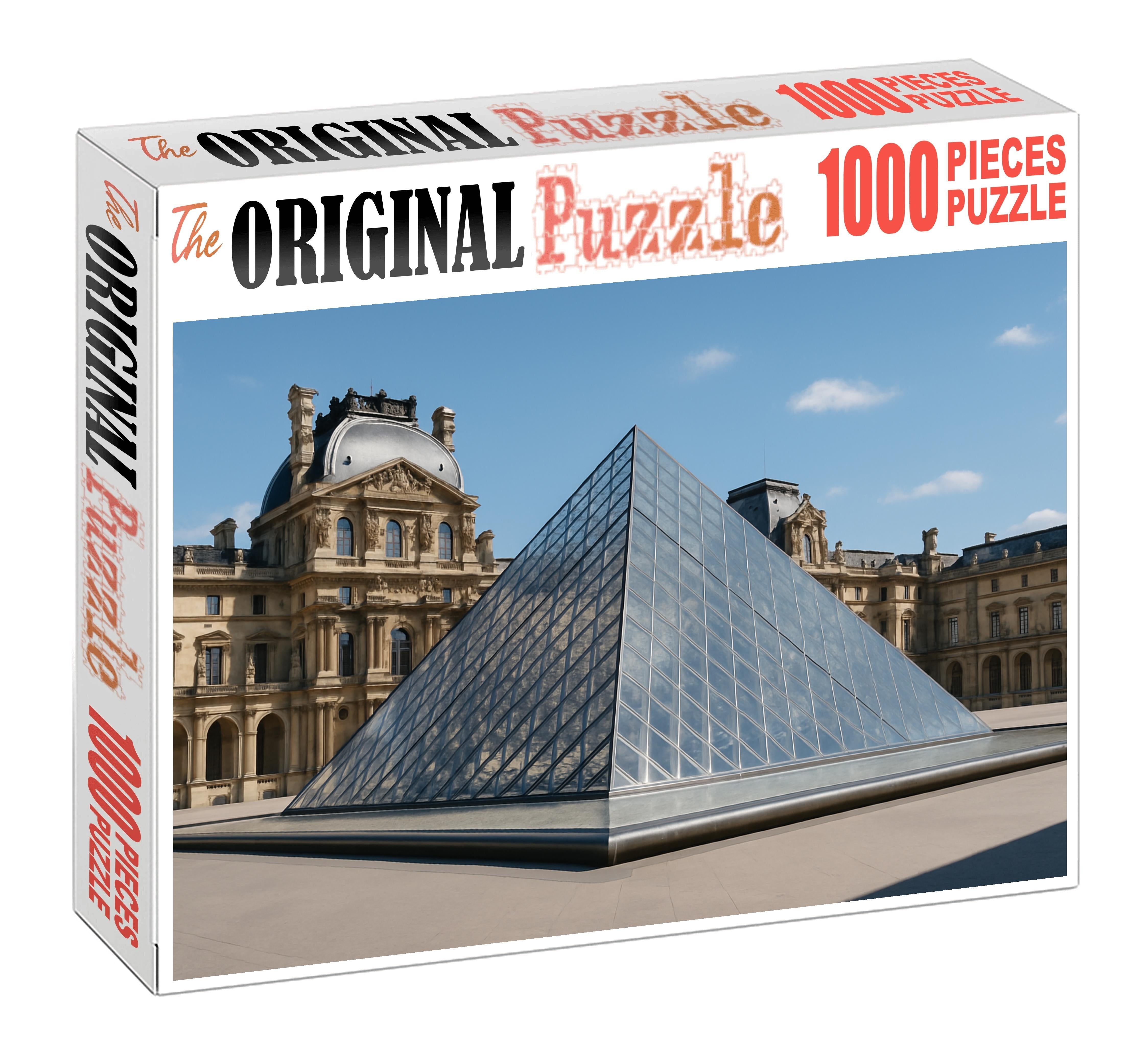 The Louvre Pyramid Located In Paris France Identified By 7800 Globally As A Striking Fusion Of Classical And Contemporary Architecture Large Format Puzzle