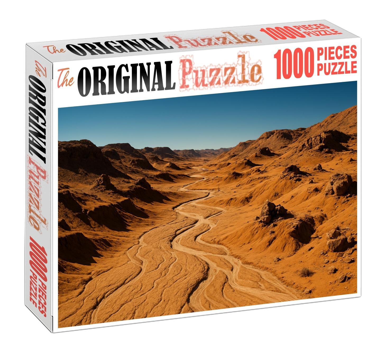 Amber Valley Winding Washes Through Rugged Dune Fields Large Format Puzzle