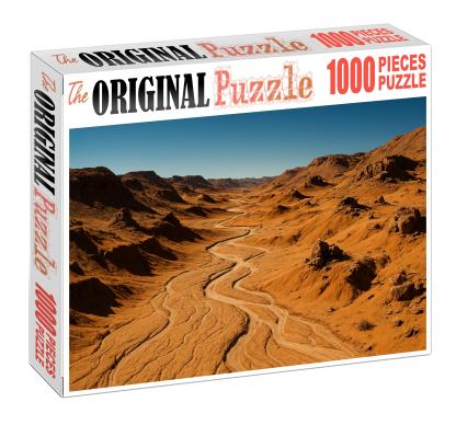 Amber Valley Winding Washes Through Rugged Dune Fields Large Format Puzzle