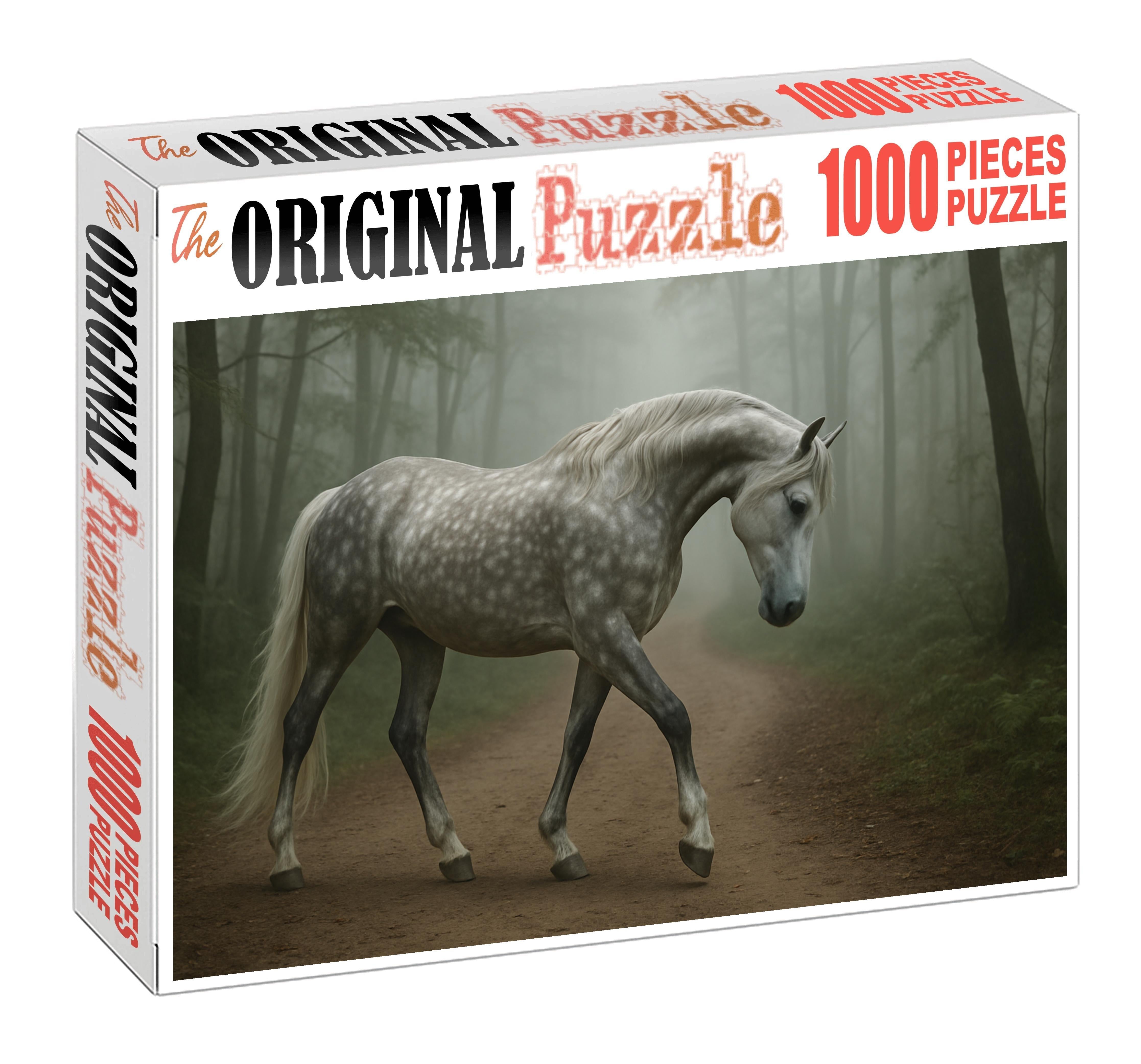 Dappled Moonlight Walker Graceful Gray Gaited Mare Custom Jigsaw Puzzle