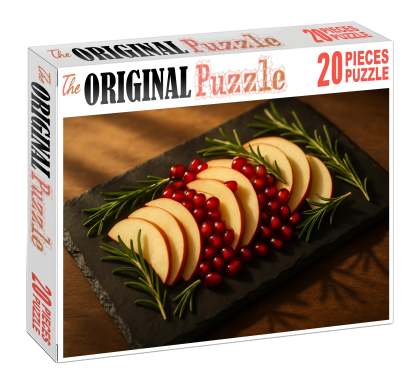 Sunset Orchard Layered Apple And Pomegranate Display Large Format Puzzle