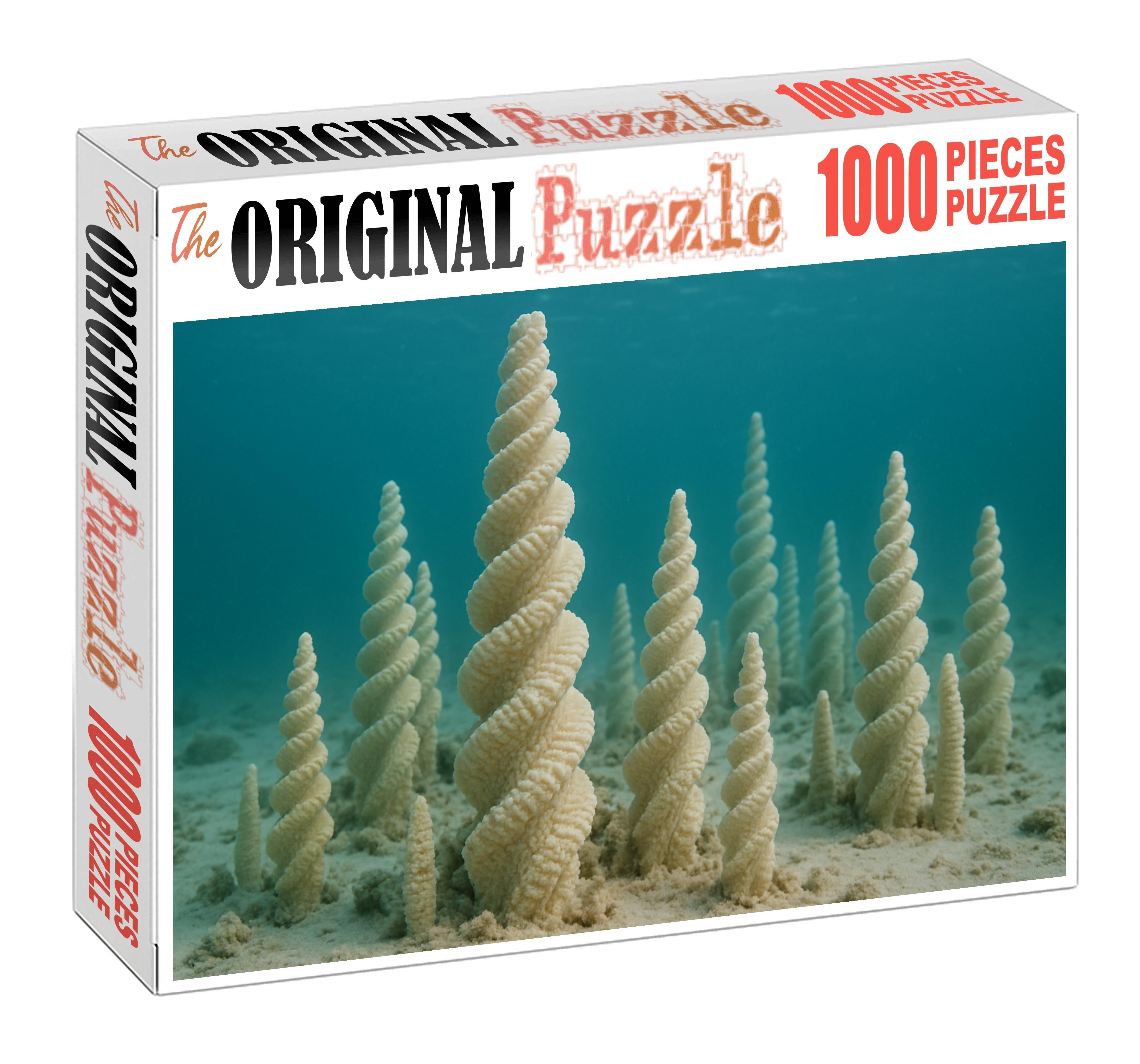 Ivory Spiral Coral Towering Architect Of Intricate Calcium Lattices Puzzle For Adults