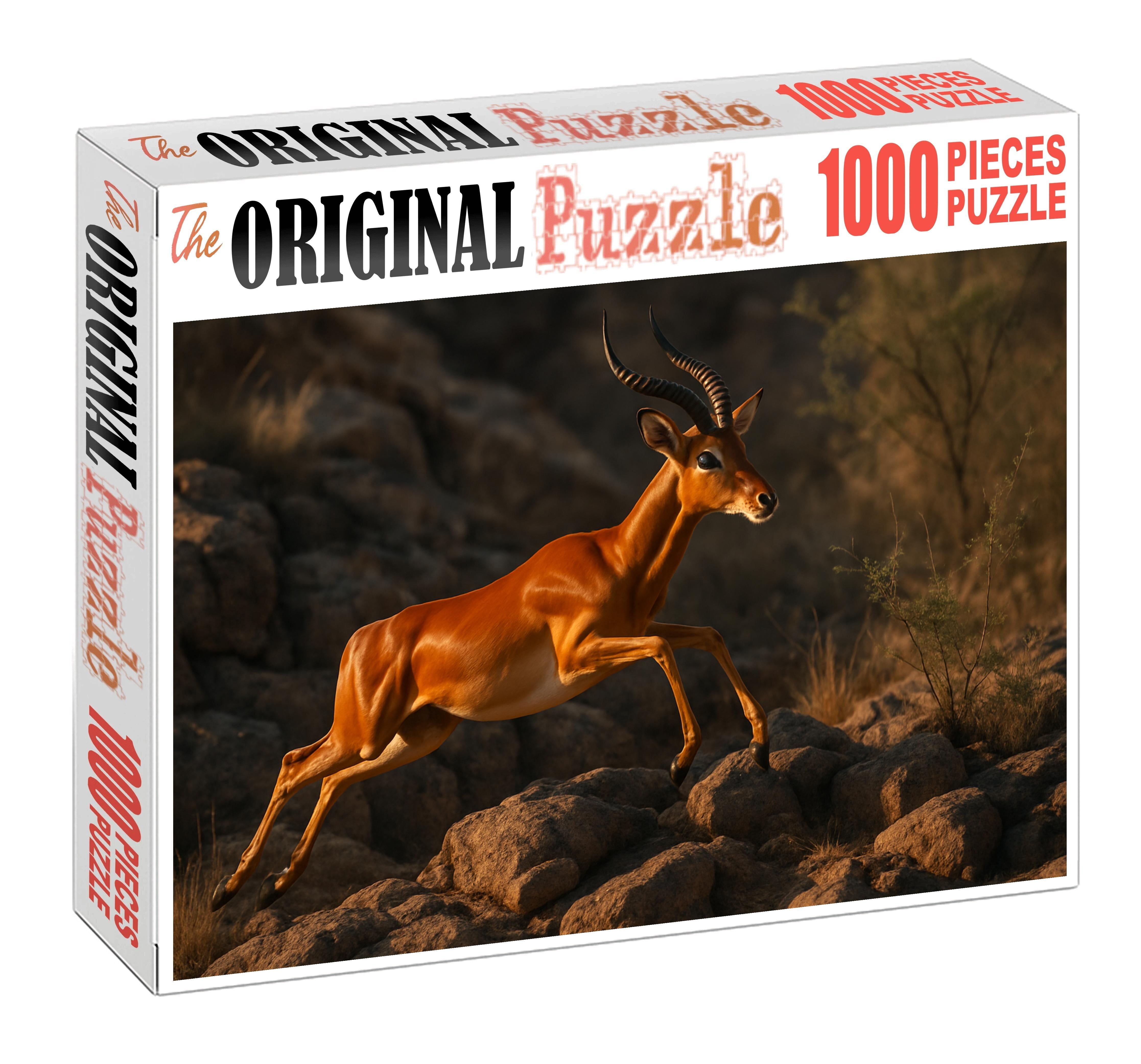 Copper Ridge Antelope Agile Herbivore With Copper-hued Coat And Elevated Leap Puzzle Collection