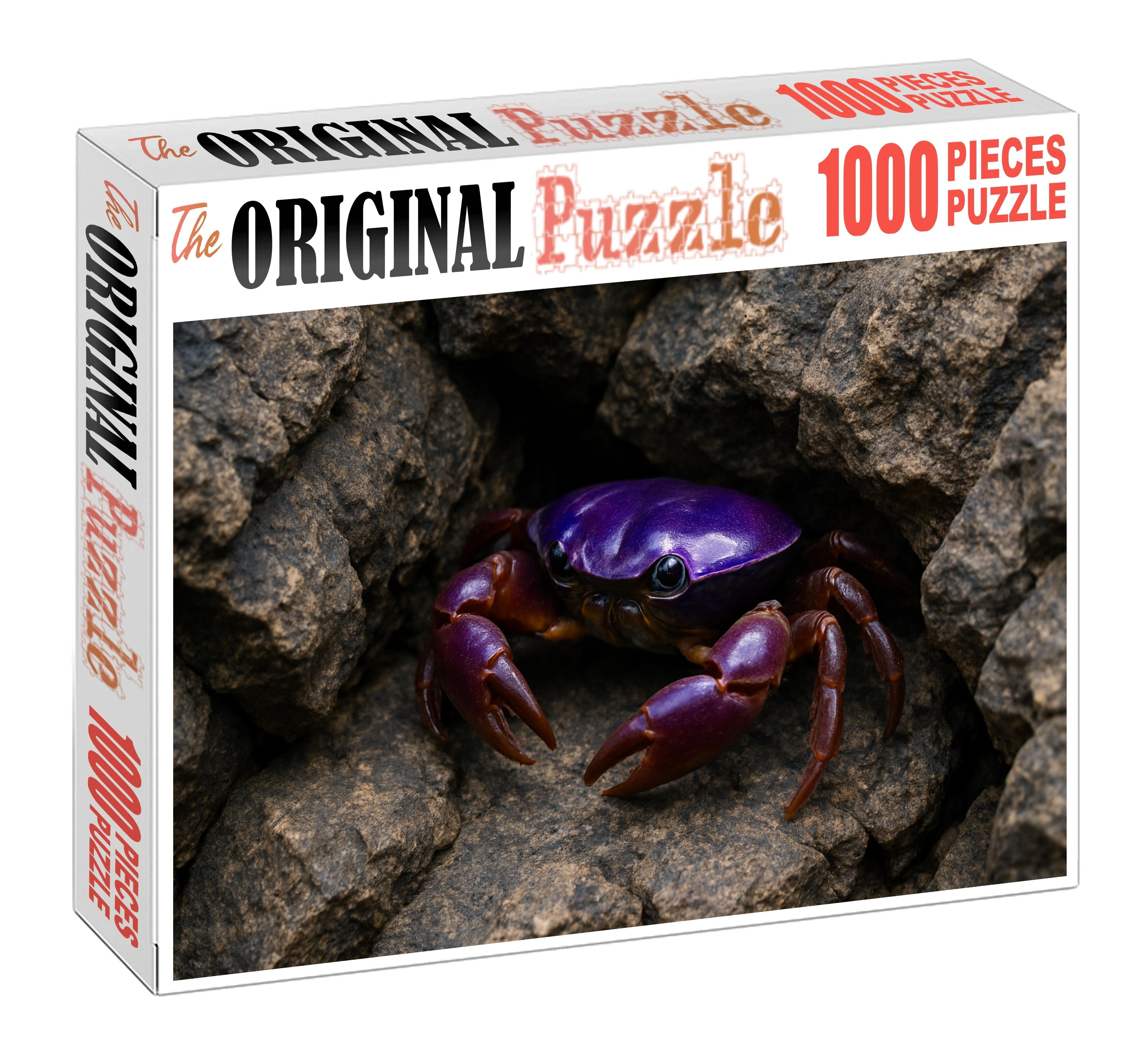 Violet Armored Crab Compact Crustacean With Reflective Carapace Mini Puzzle