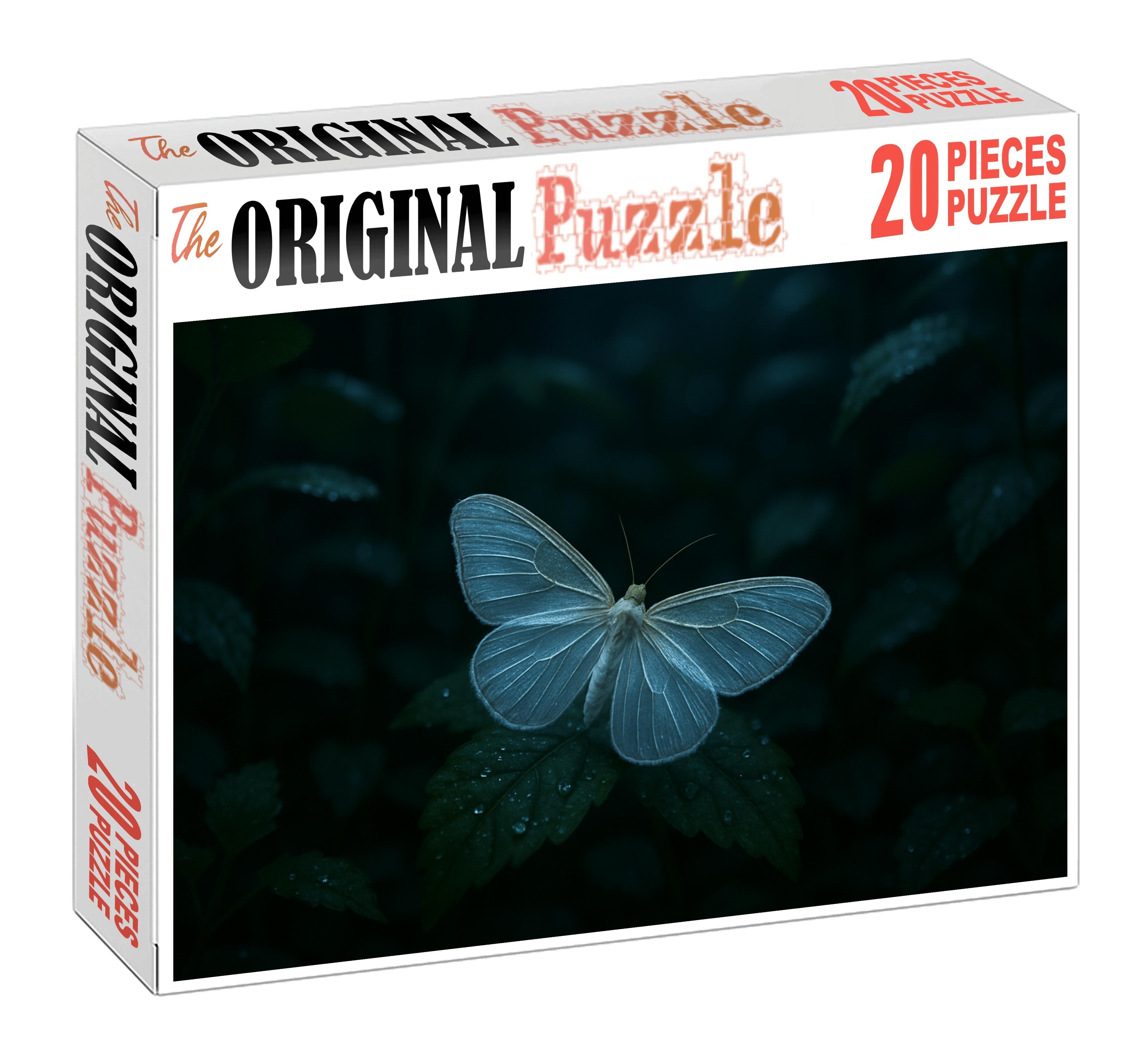 Opal Veil Moth Nocturnal Insect With Translucent Wings And Camouflage Puzzle Fun