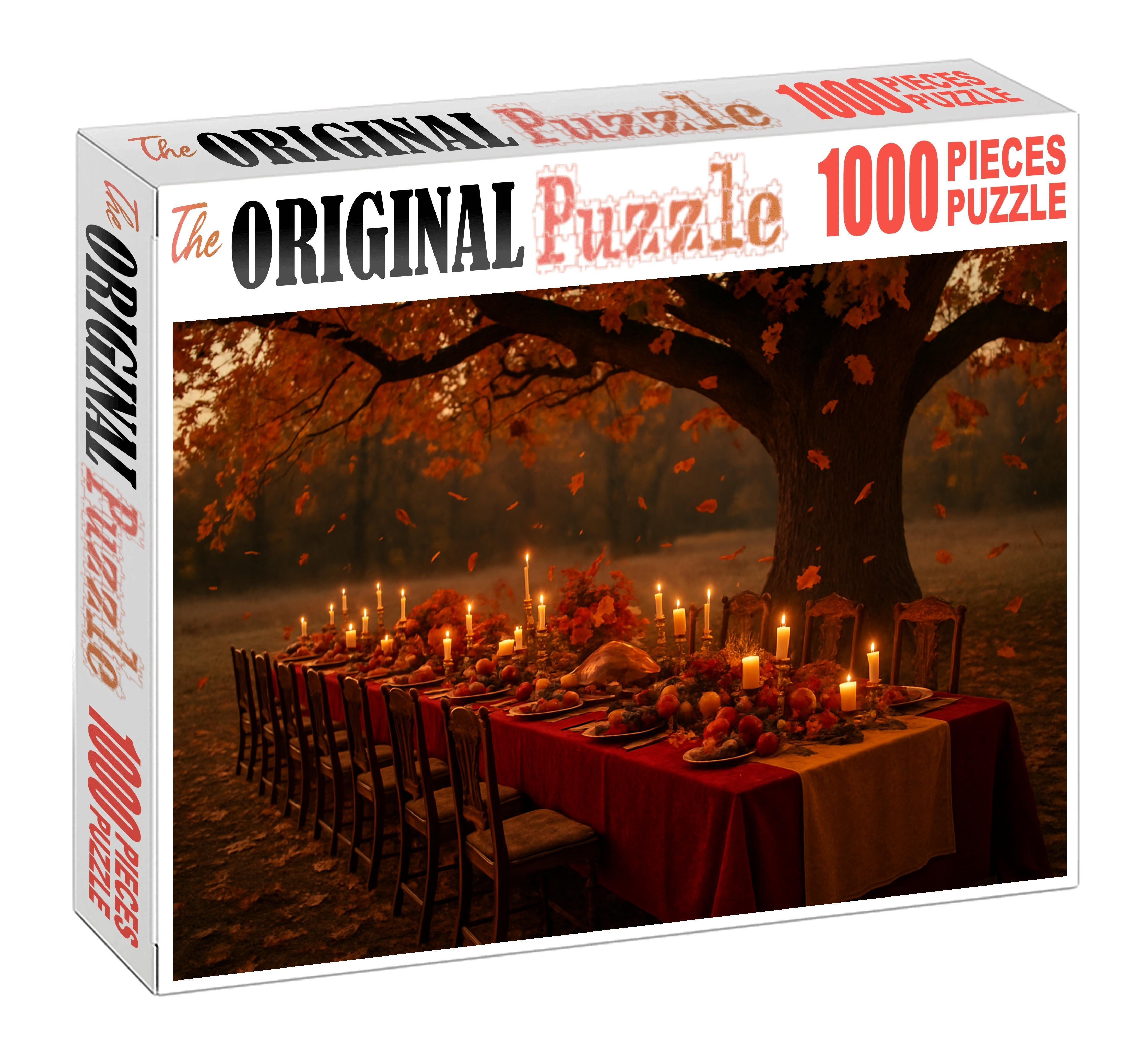 Crimson And Gold Twilight Feast Unique Puzzle Design