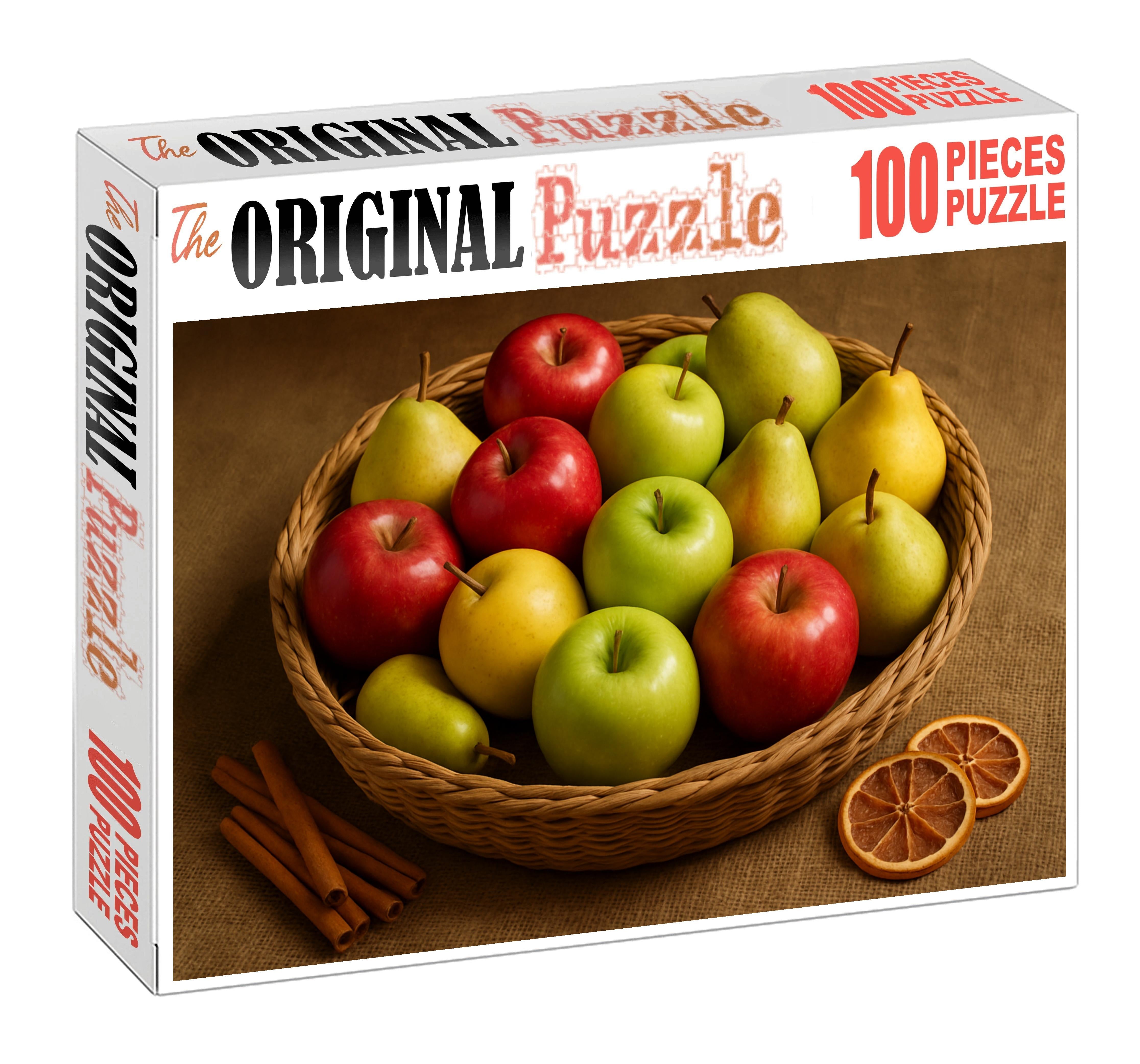 Autumn Orchard Harmony Apples And Pears With Rustic Charm 20 Piece Puzzle