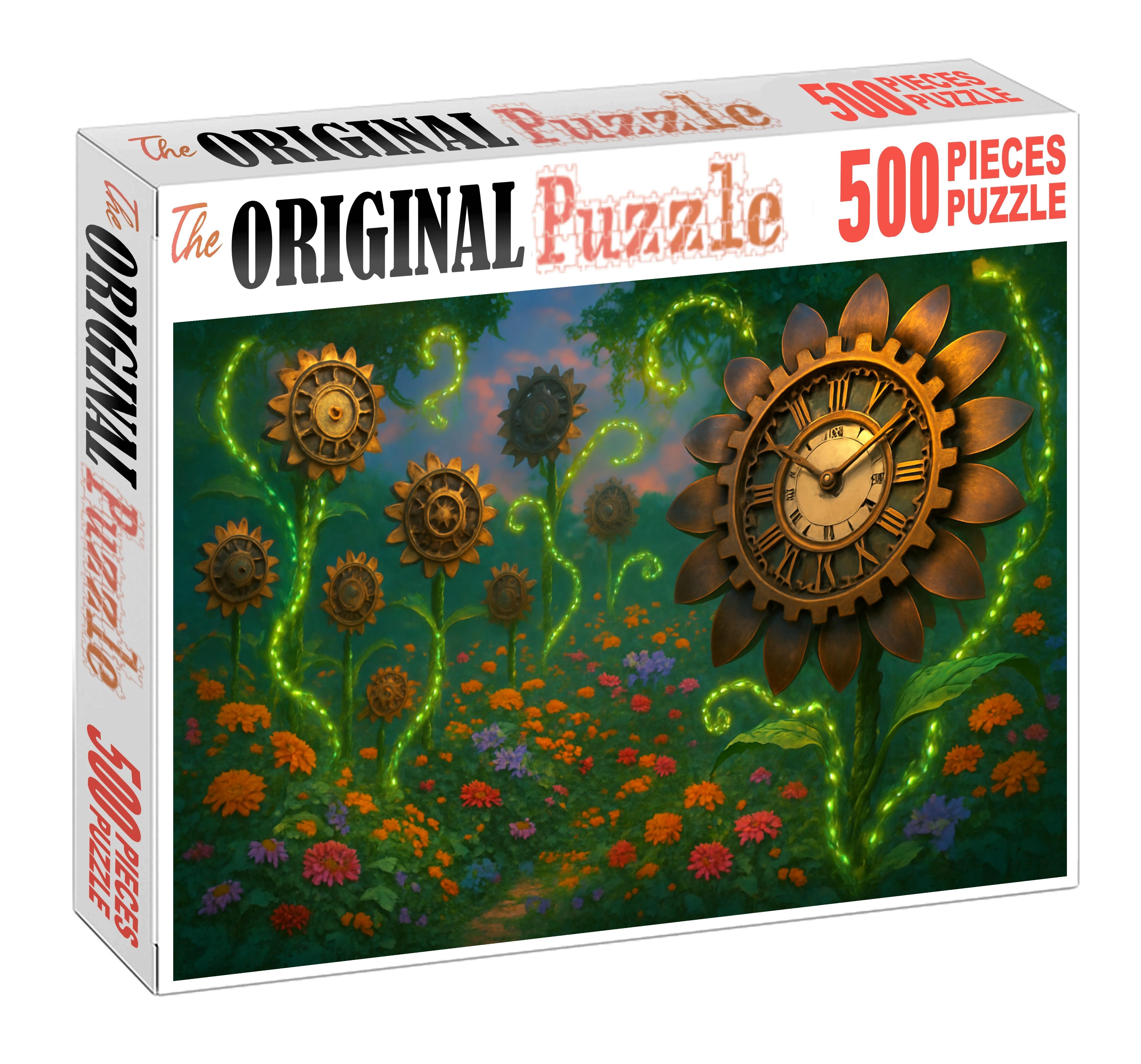 Clockwork Blossom Garden 500 Piece Puzzle