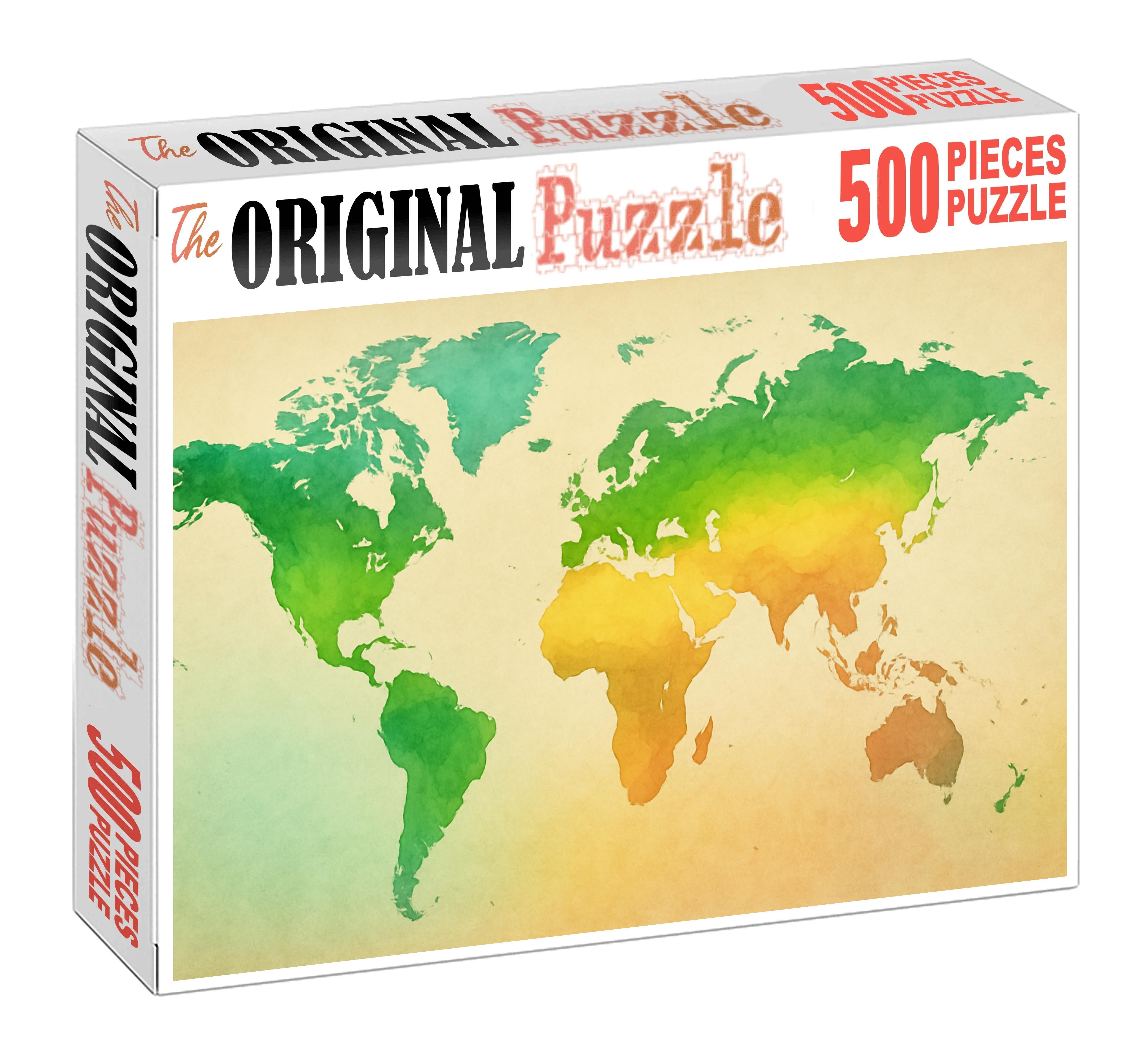 Gradient Biome Transition Map Puzzle For Adults