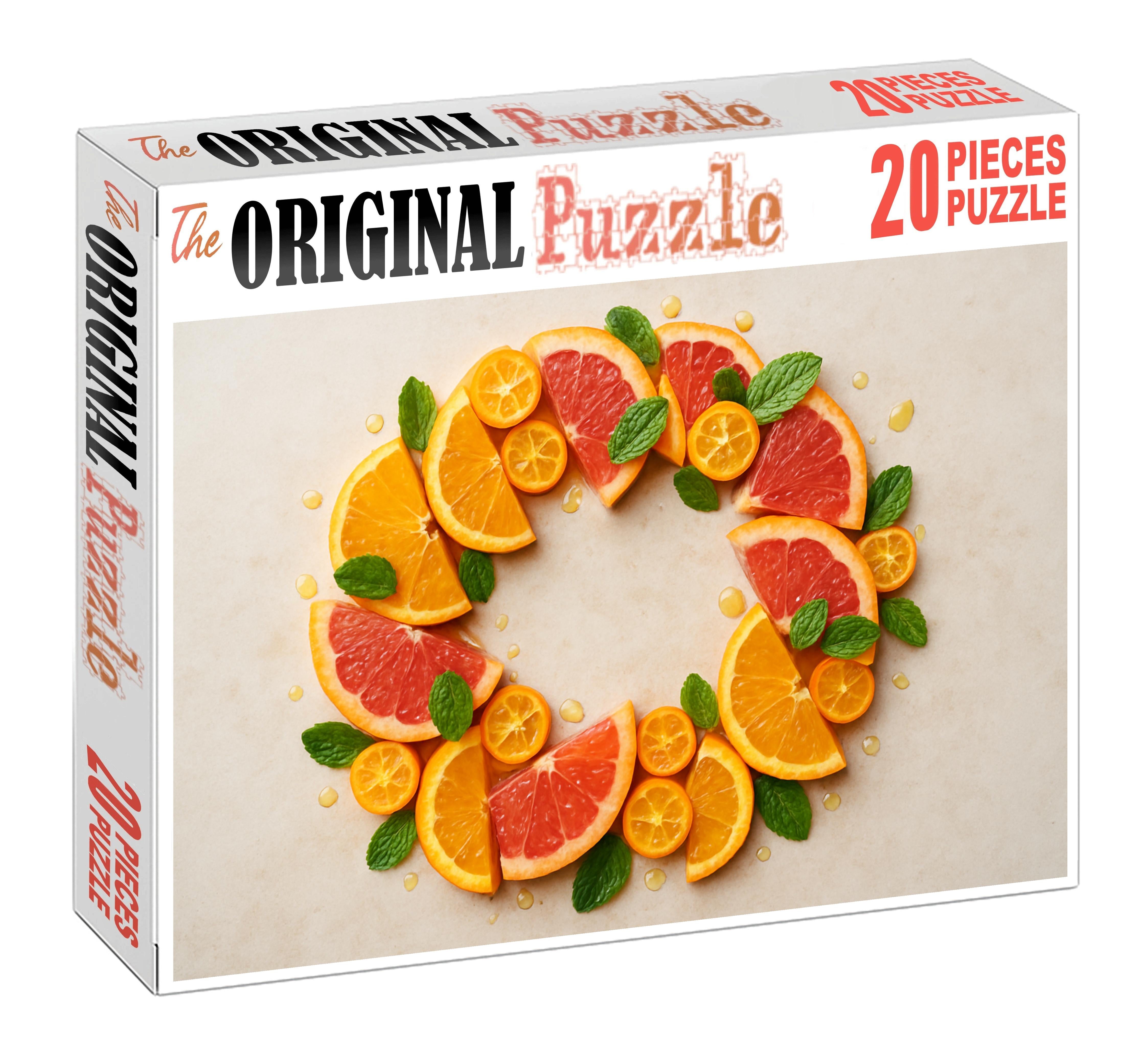 Sunshine Citrus Ring Orange Grapefruit And Kumquat Arrangement 100 Piece Puzzle