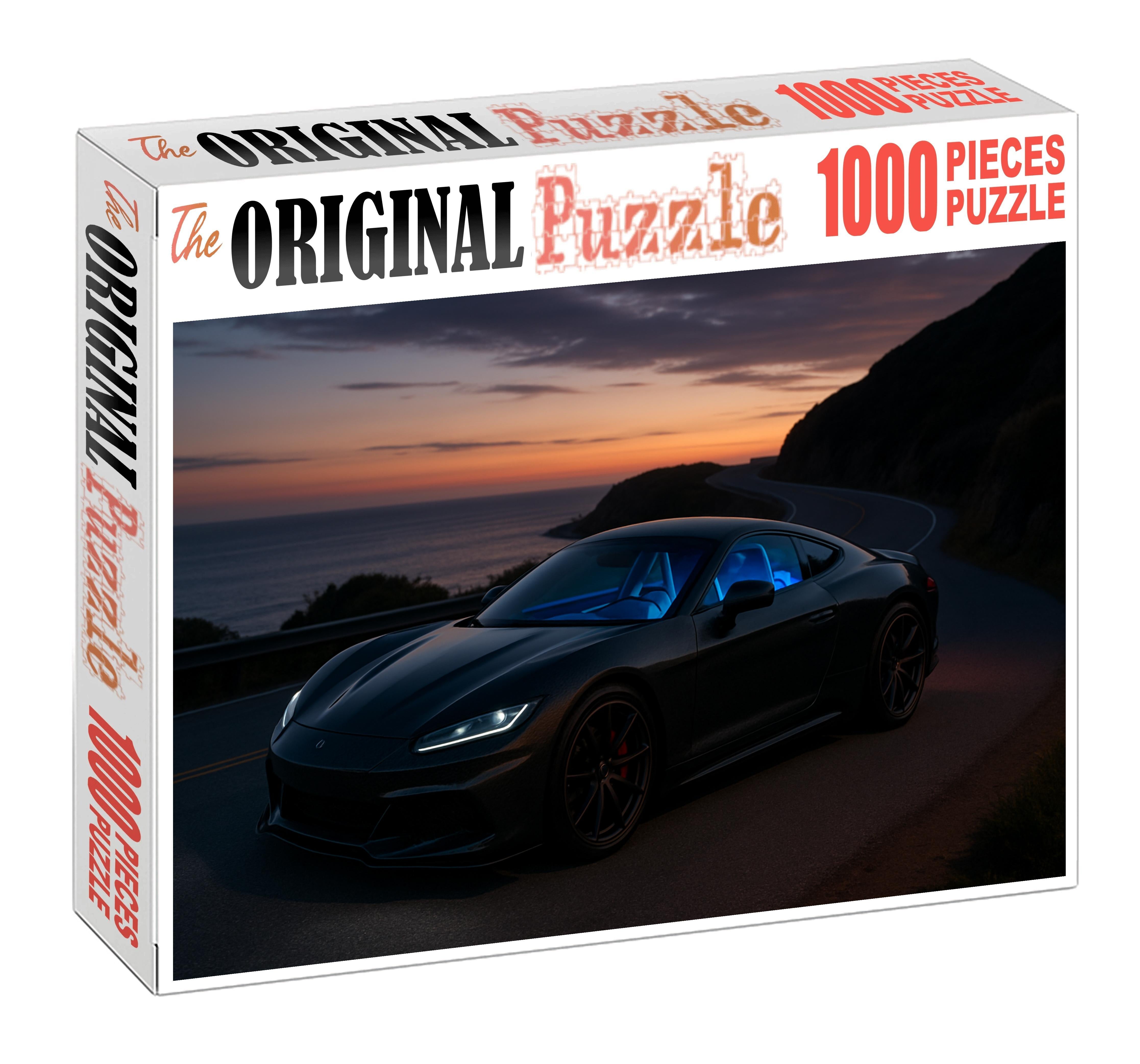 Falcon V12 Phantom Elegant Midnight Racer With Carbon-weave Chassis 300 Piece Puzzle