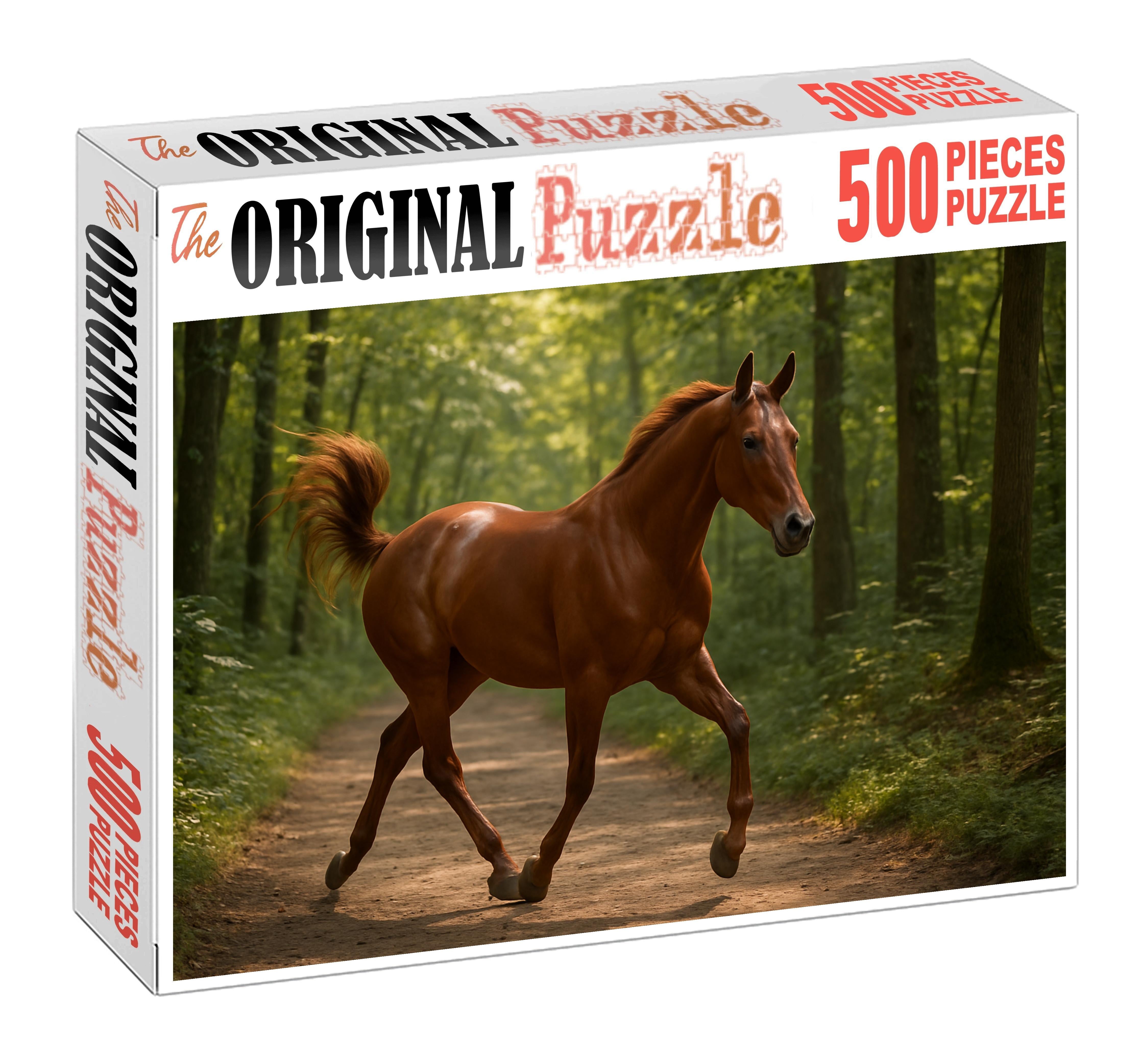 Chestnut Mirage Striking Sorrel Gelding With Agile Frame Puzzle For Adults